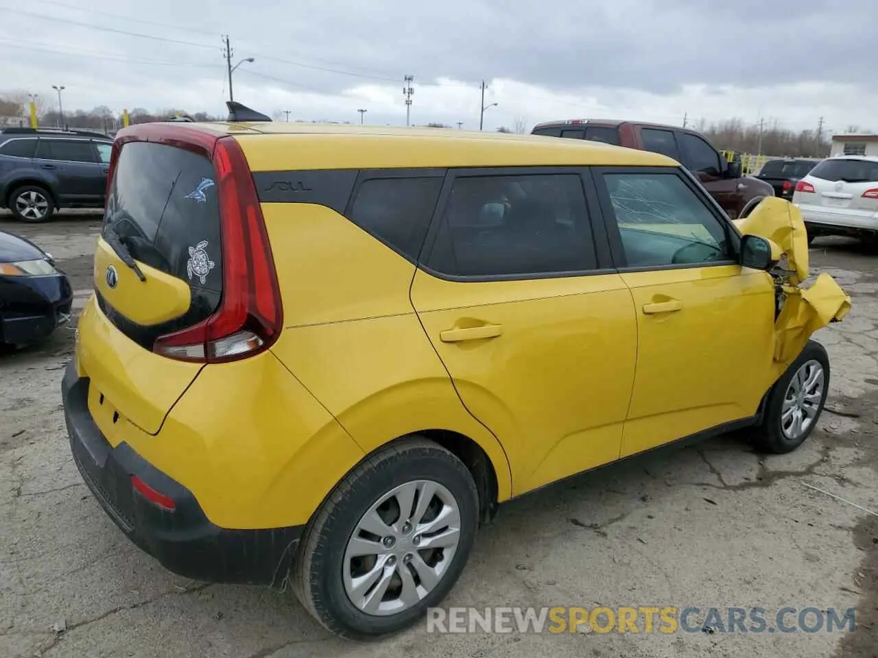 3 fotografías del automóvil dañado KNDJ23AU0L7080106 KIA SOUL 2020