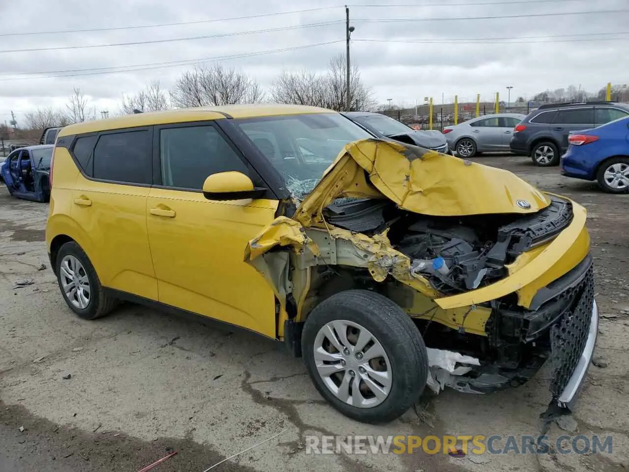 4 fotografías del automóvil dañado KNDJ23AU0L7080106 KIA SOUL 2020