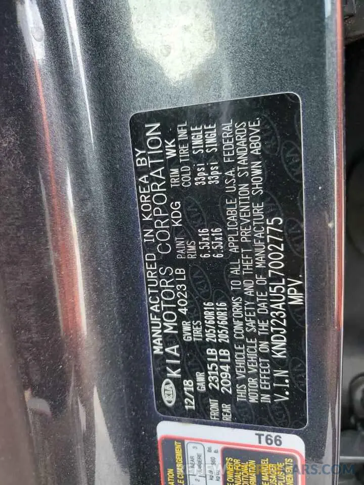 13 fotografías del automóvil dañado KNDJ23AU5L7002775 KIA SOUL 2020