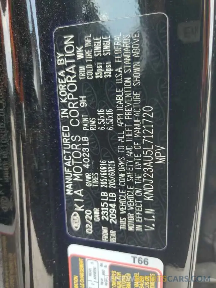 13 fotografías del automóvil dañado KNDJ23AU5L7121720 KIA SOUL 2020