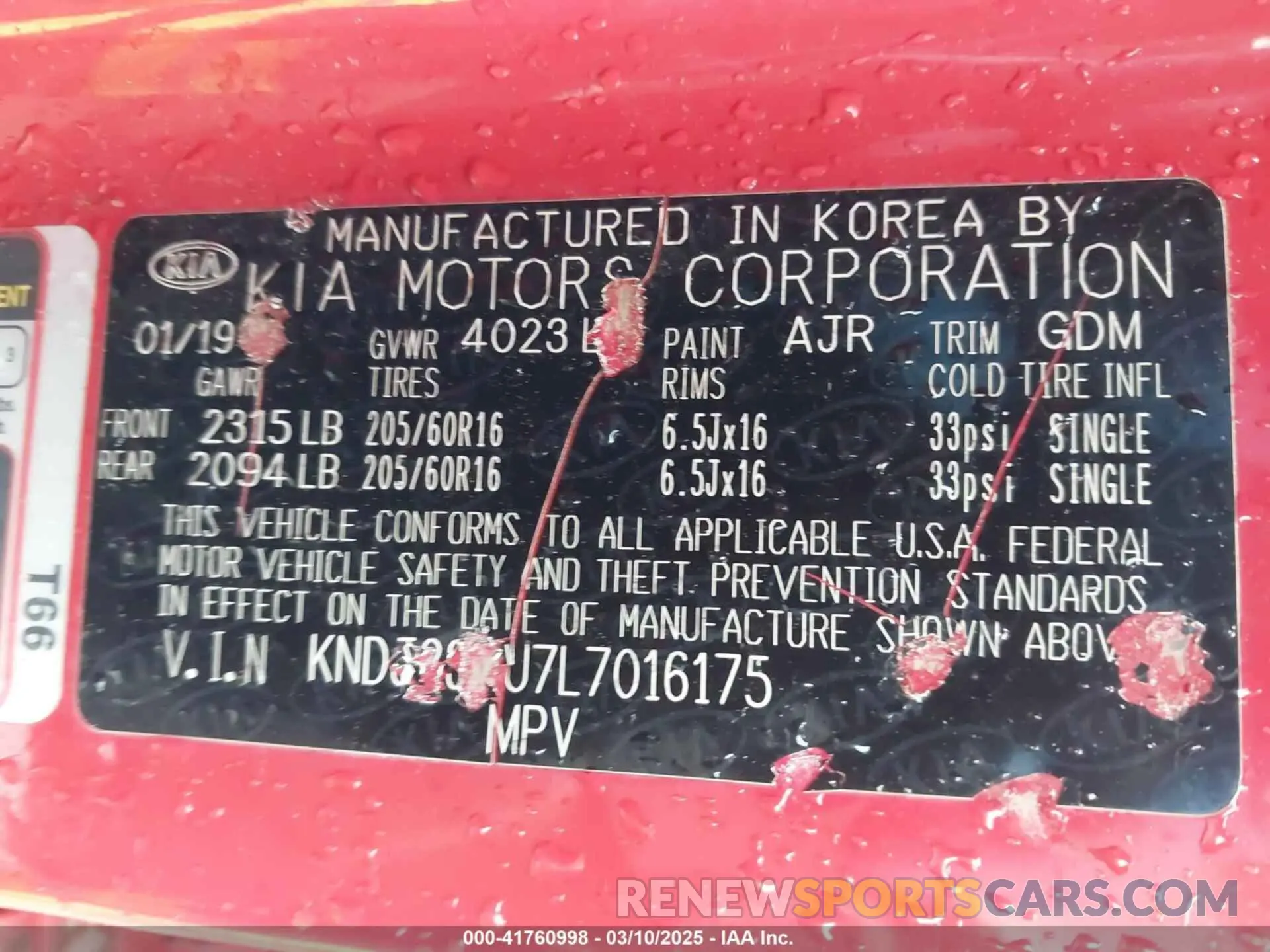 9 fotografías del automóvil dañado KNDJ23AU7L7016175 KIA SOUL 2020