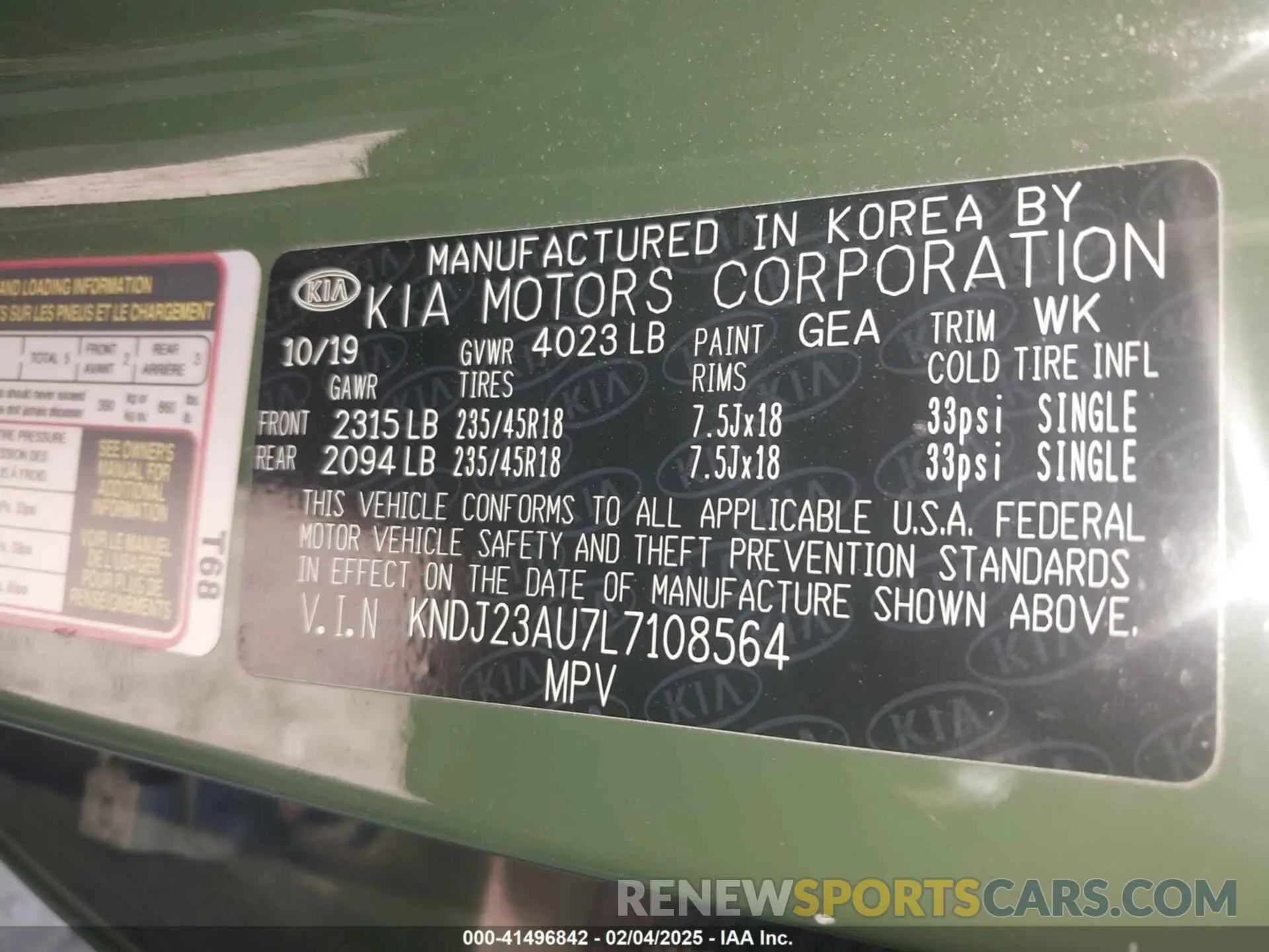 9 fotografías del automóvil dañado KNDJ23AU7L7108564 KIA SOUL 2020
