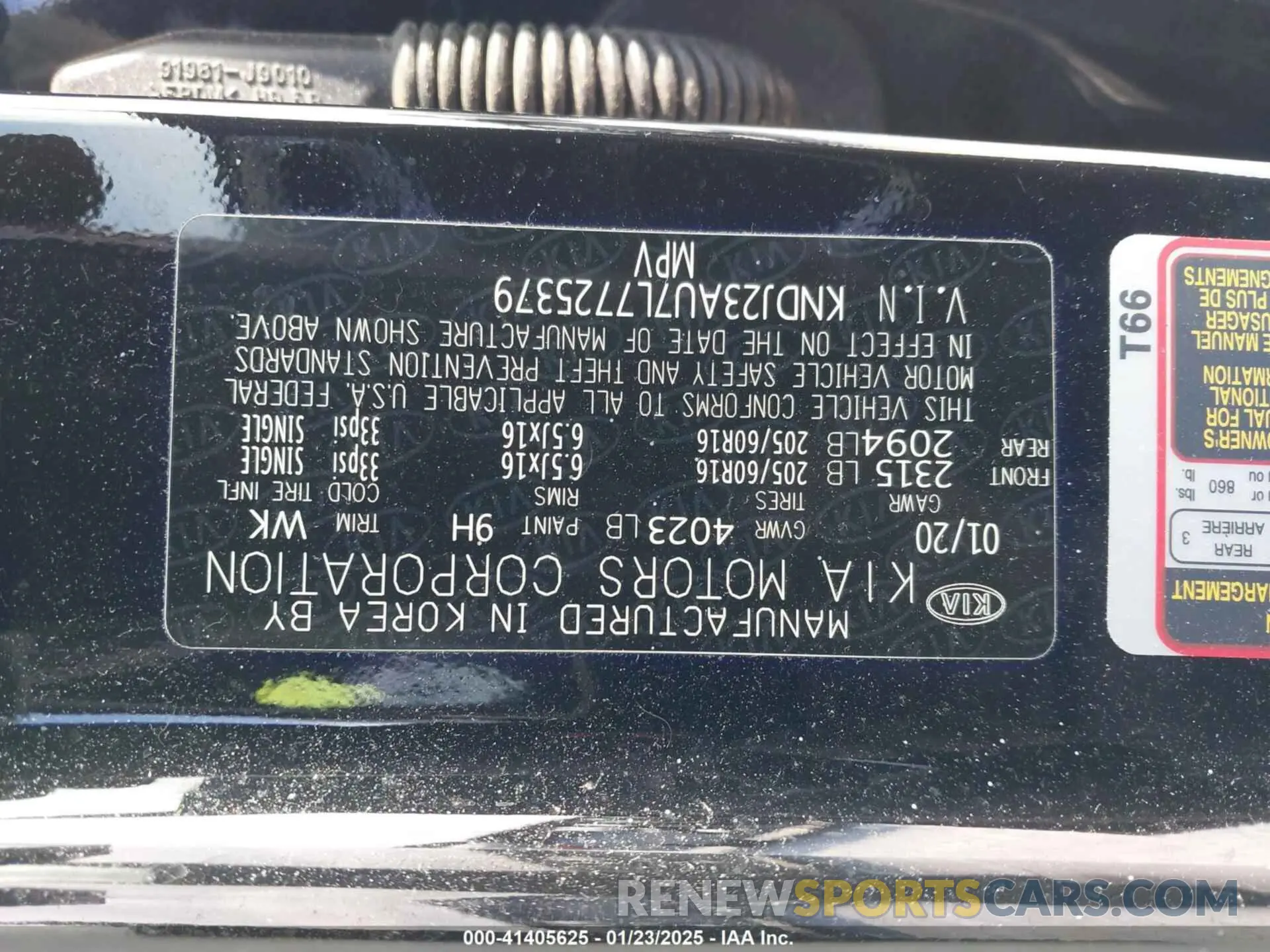9 fotografías del automóvil dañado KNDJ23AU7L7725379 KIA SOUL 2020