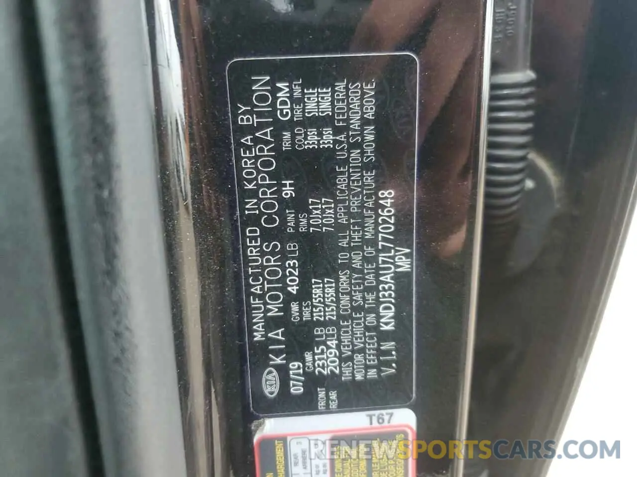 12 fotografías del automóvil dañado KNDJ33AU7L7702648 KIA SOUL 2020