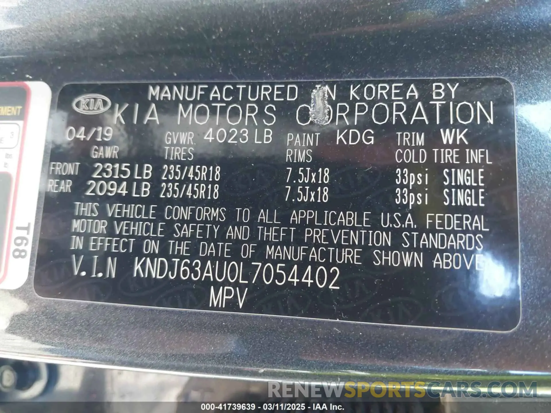 9 fotografías del automóvil dañado KNDJ63AU0L7054402 KIA SOUL 2020
