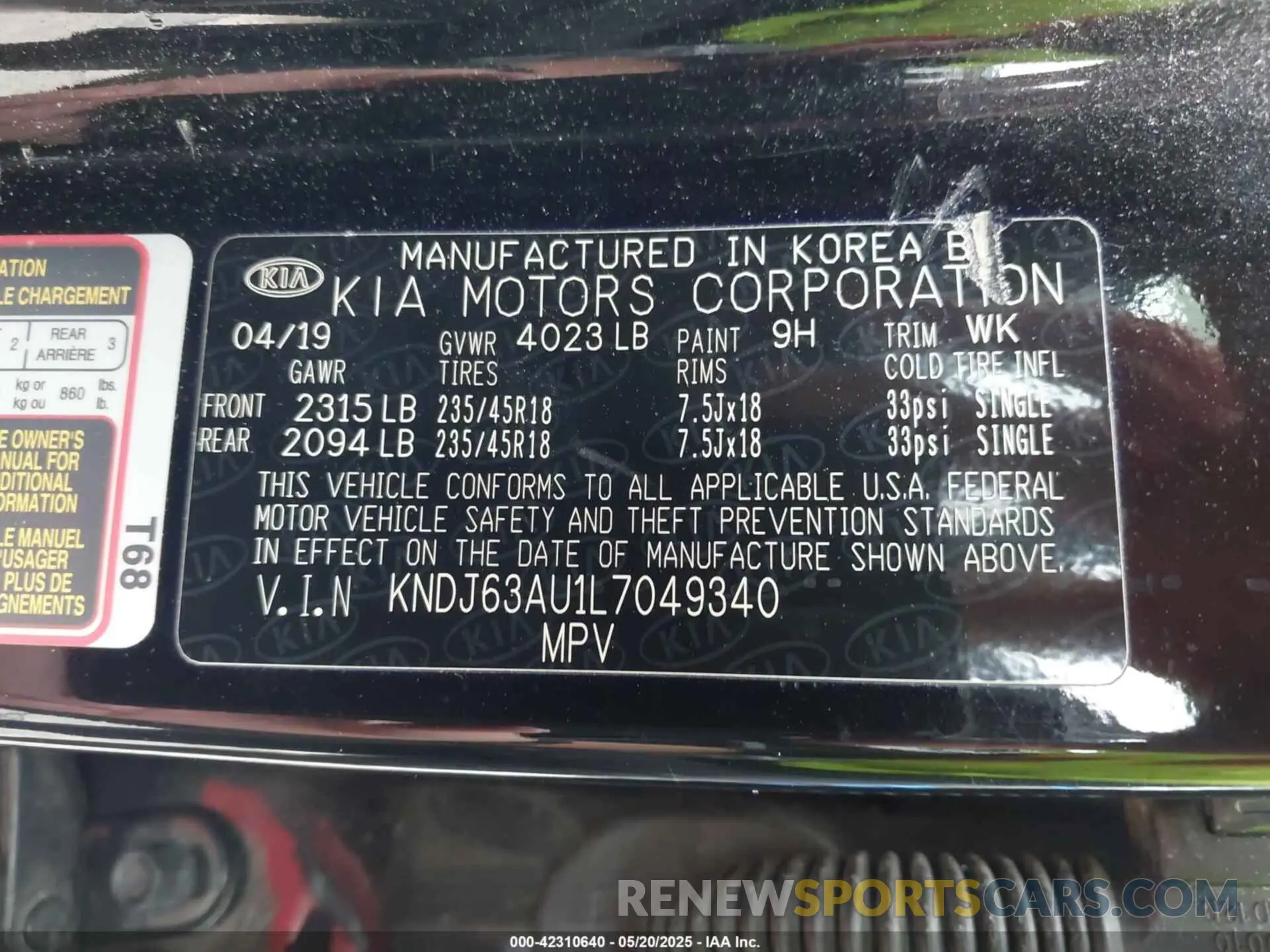 9 fotografías del automóvil dañado KNDJ63AU1L7049340 KIA SOUL 2020