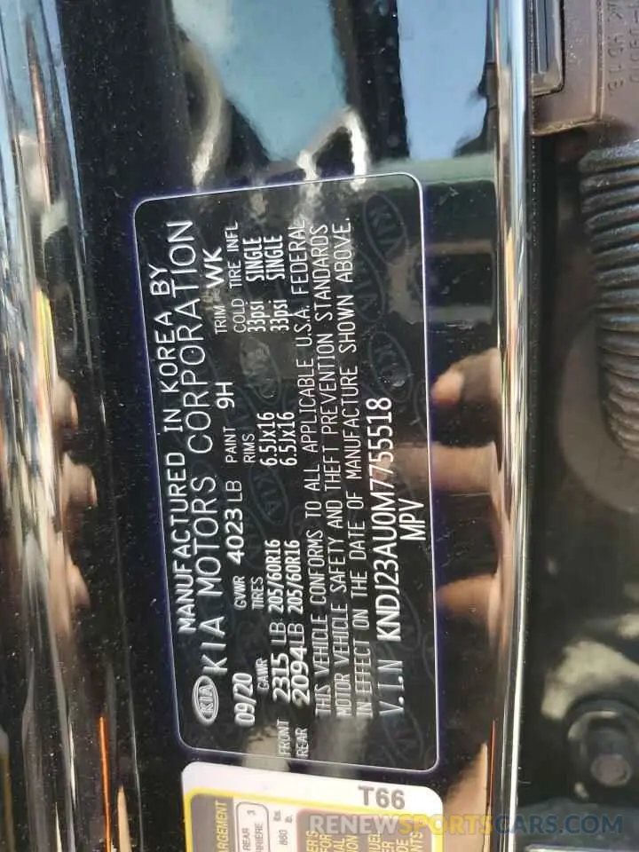 14 fotografías del automóvil dañado KNDJ23AU0M7755518 KIA SOUL 2021