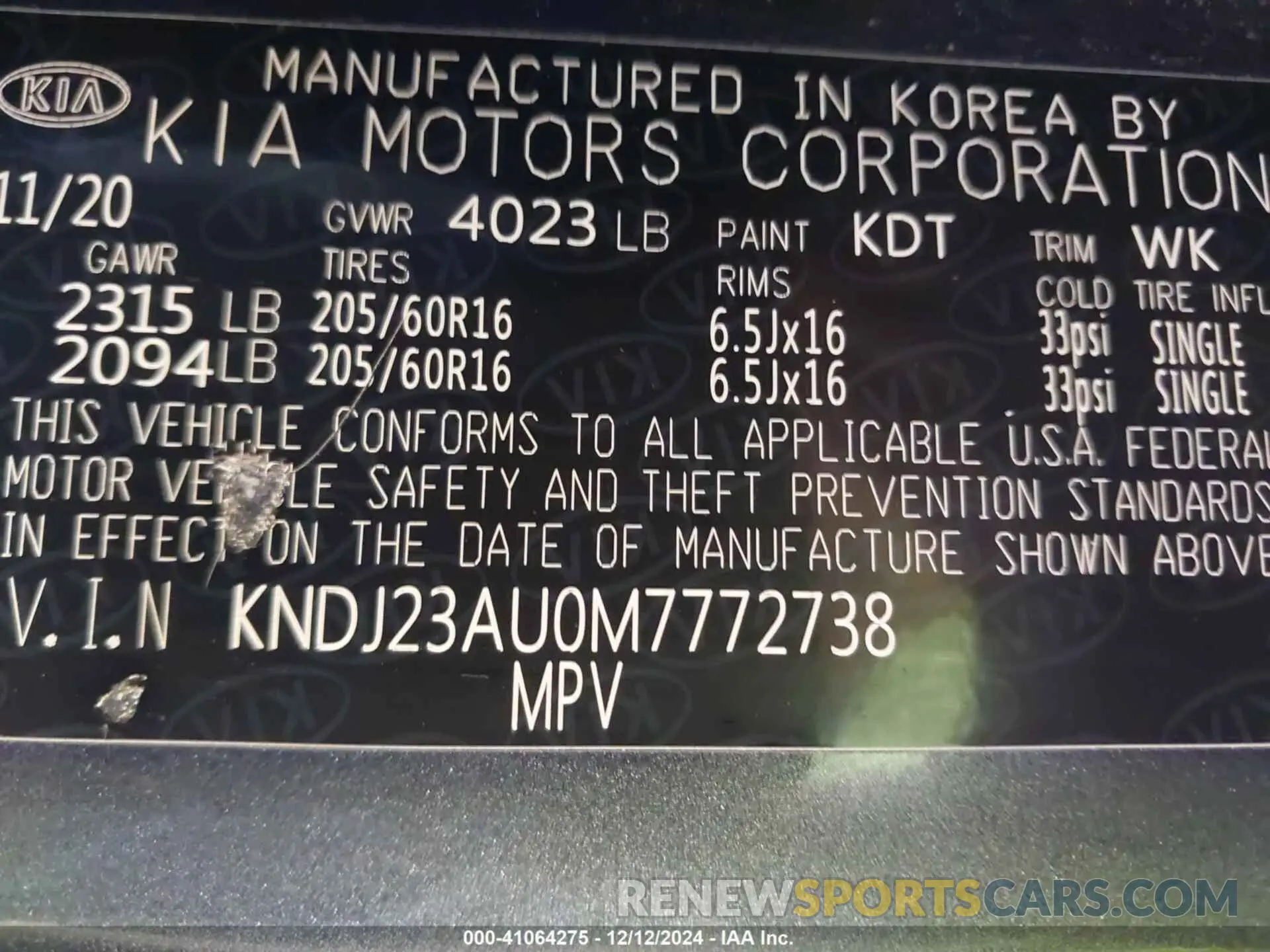 9 fotografías del automóvil dañado KNDJ23AU0M7772738 KIA SOUL 2021