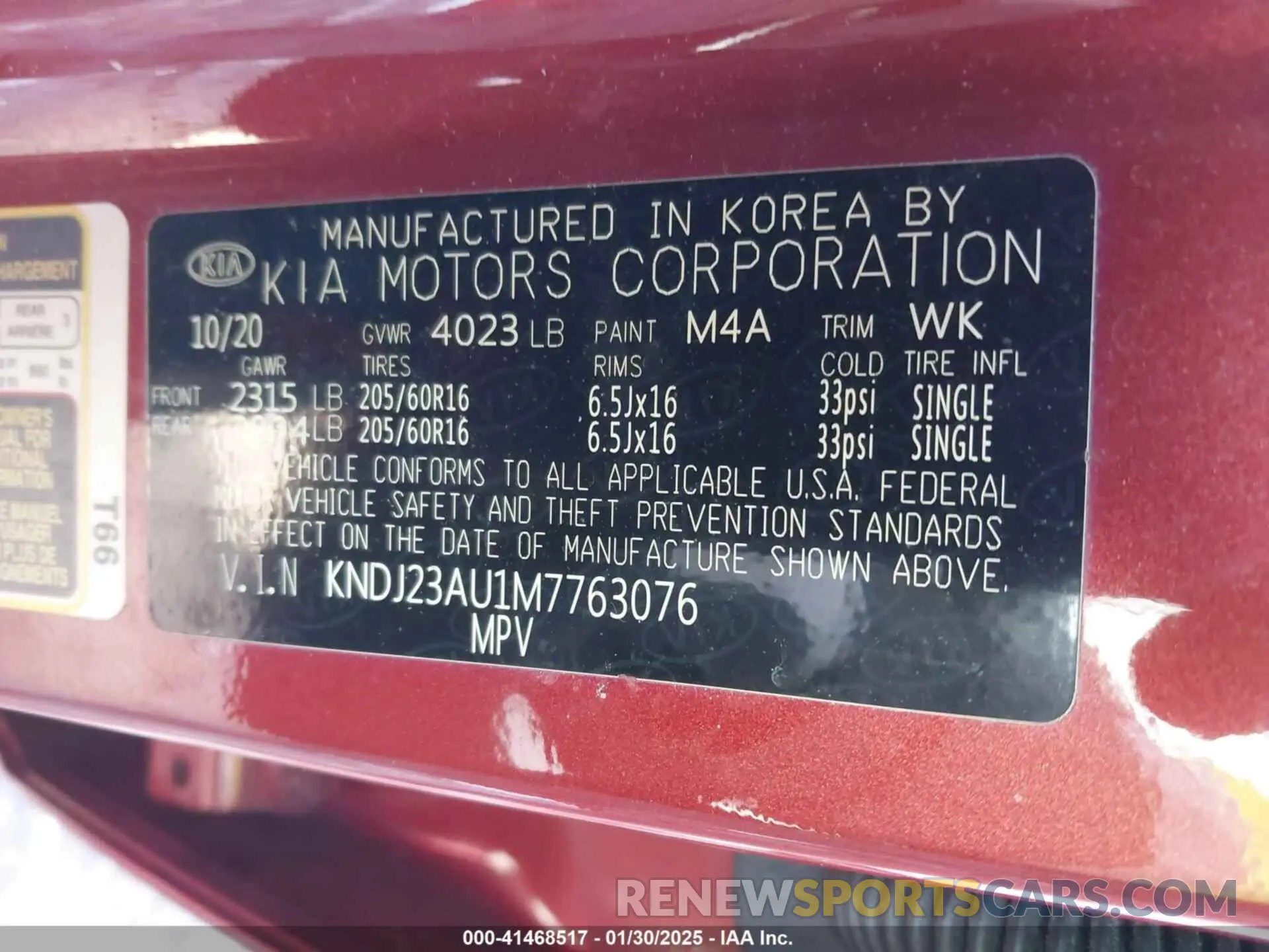 9 fotografías del automóvil dañado KNDJ23AU1M7763076 KIA SOUL 2021
