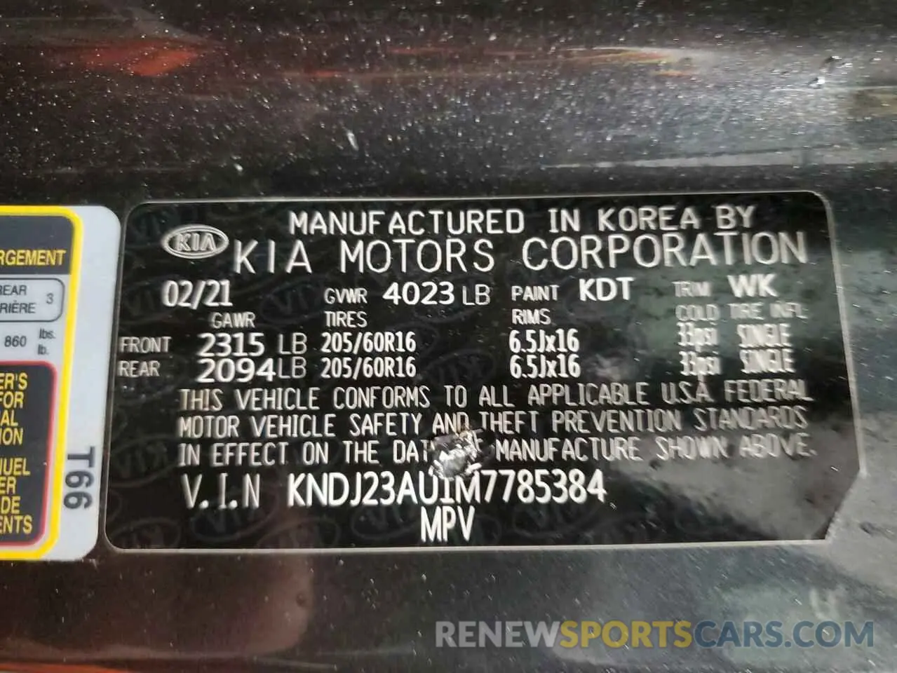 13 fotografías del automóvil dañado KNDJ23AU1M7785384 KIA SOUL 2021