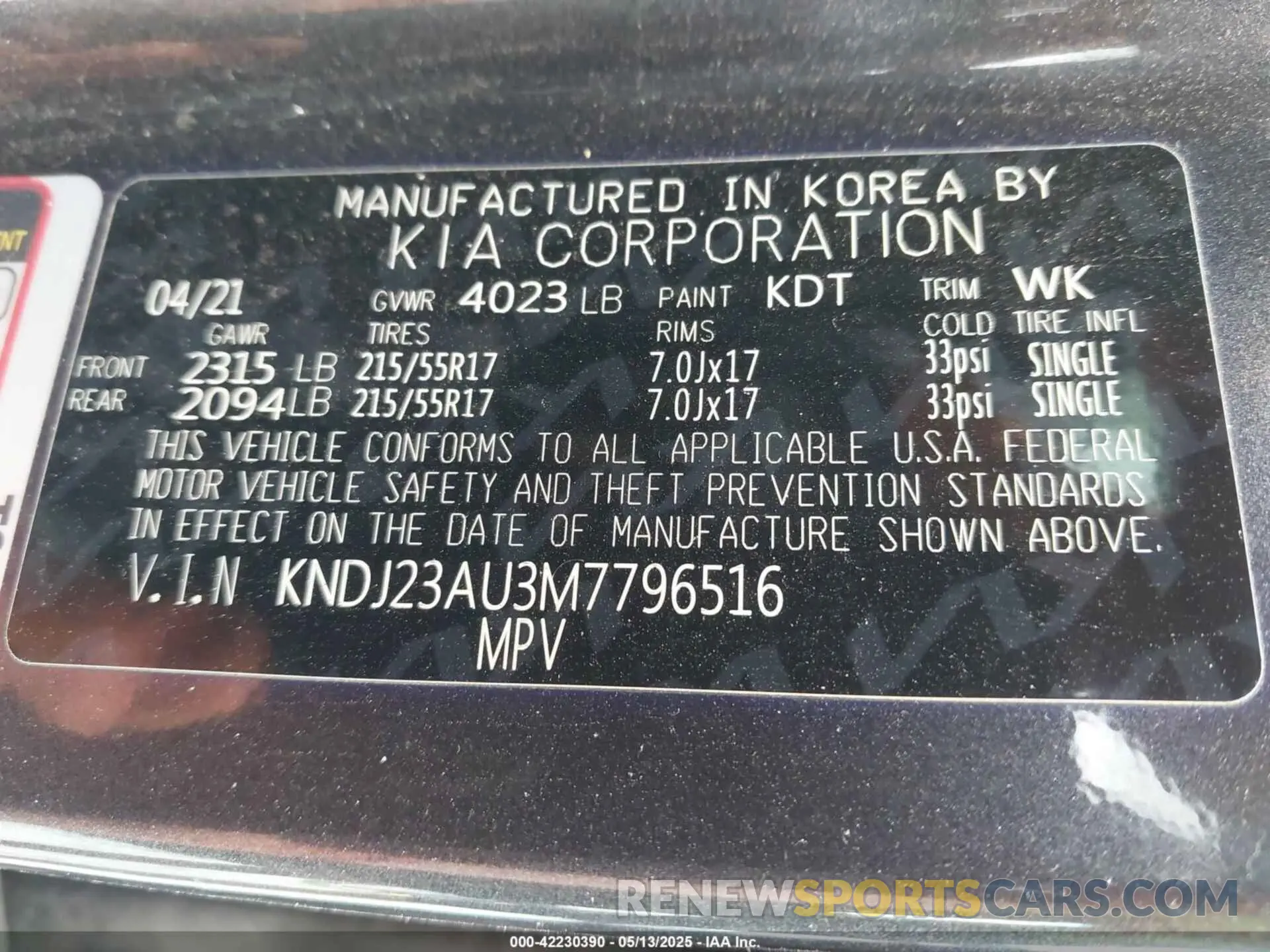 9 fotografías del automóvil dañado KNDJ23AU3M7796516 KIA SOUL 2021