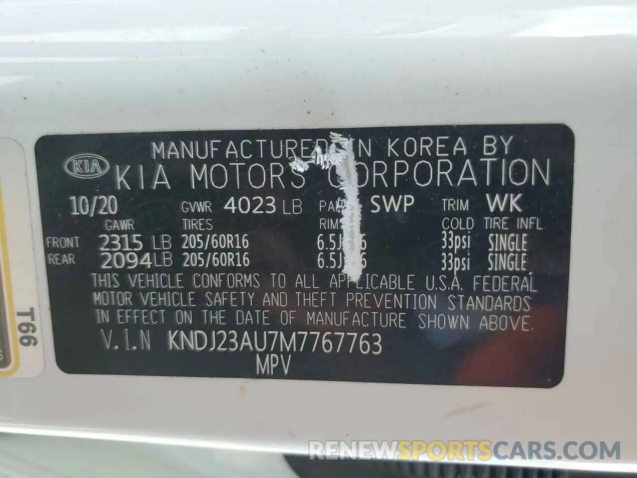 12 fotografías del automóvil dañado KNDJ23AU7M7767763 KIA SOUL 2021