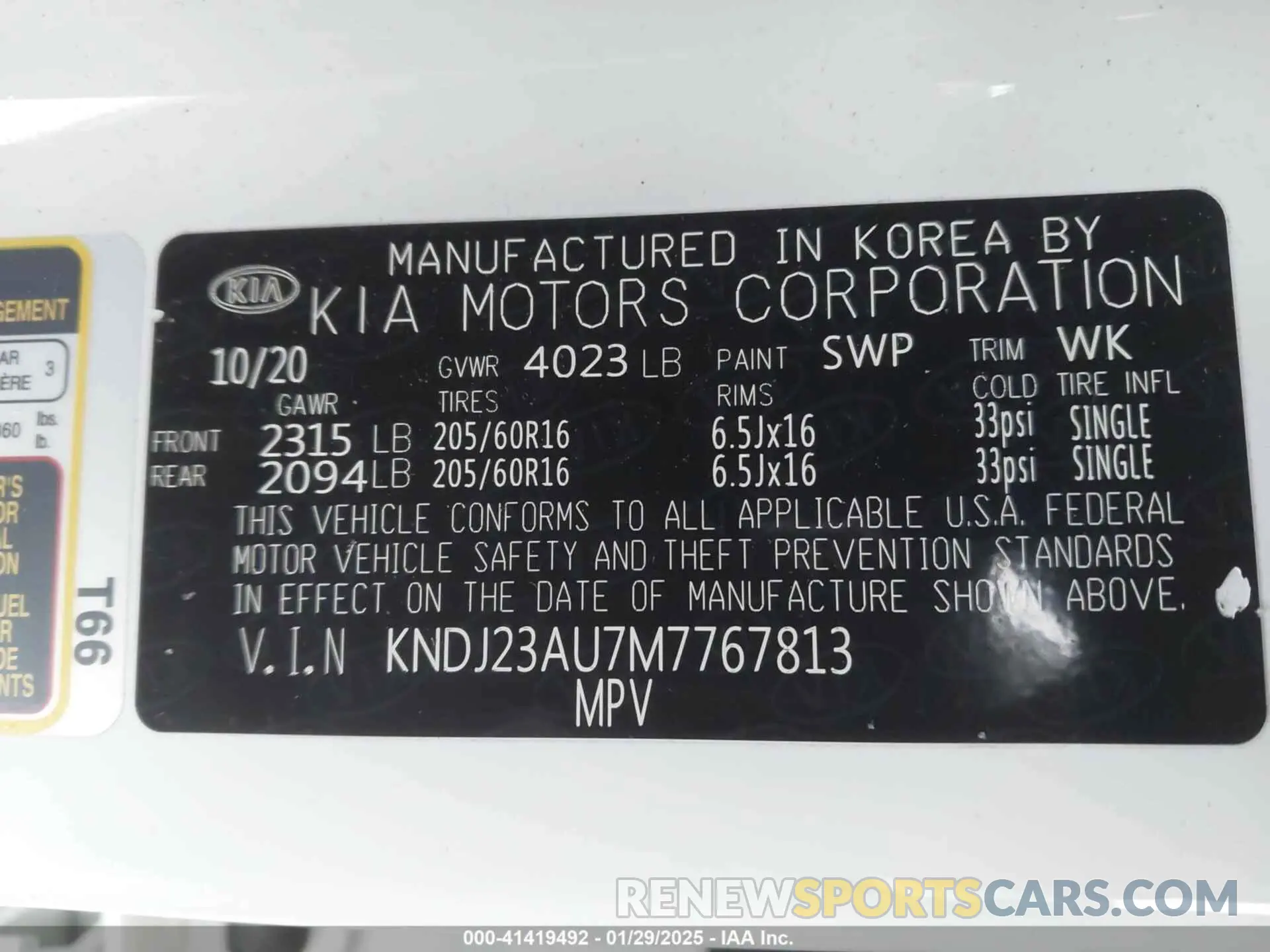 9 fotografías del automóvil dañado KNDJ23AU7M7767813 KIA SOUL 2021