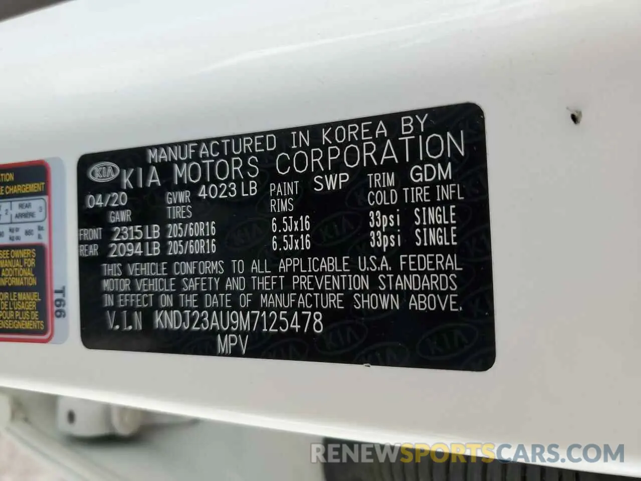 12 fotografías del automóvil dañado KNDJ23AU9M7125478 KIA SOUL 2021