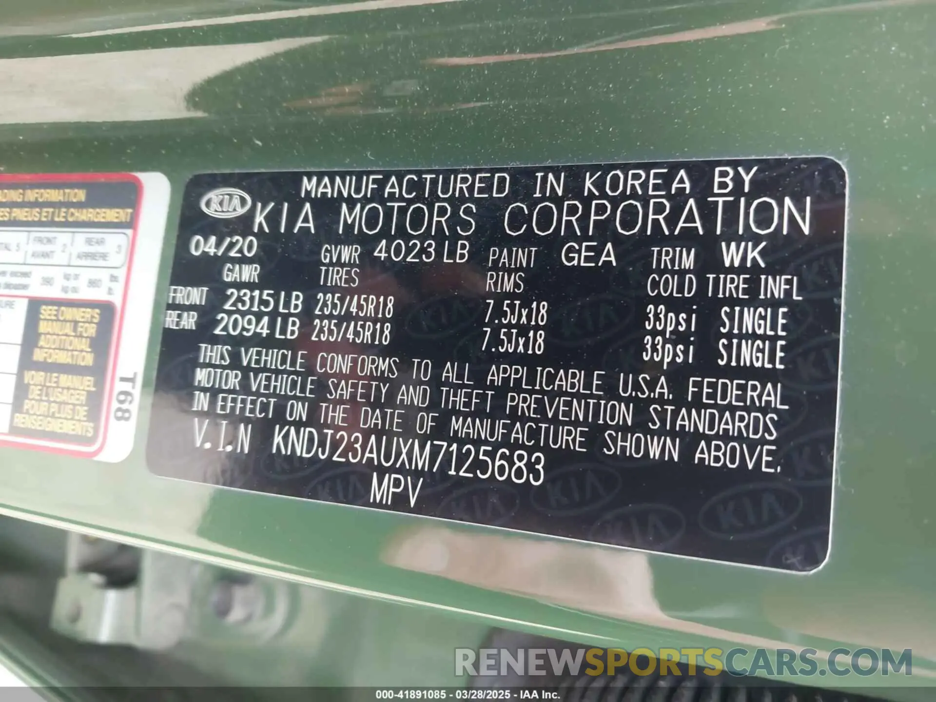 9 fotografías del automóvil dañado KNDJ23AUXM7125683 KIA SOUL 2021