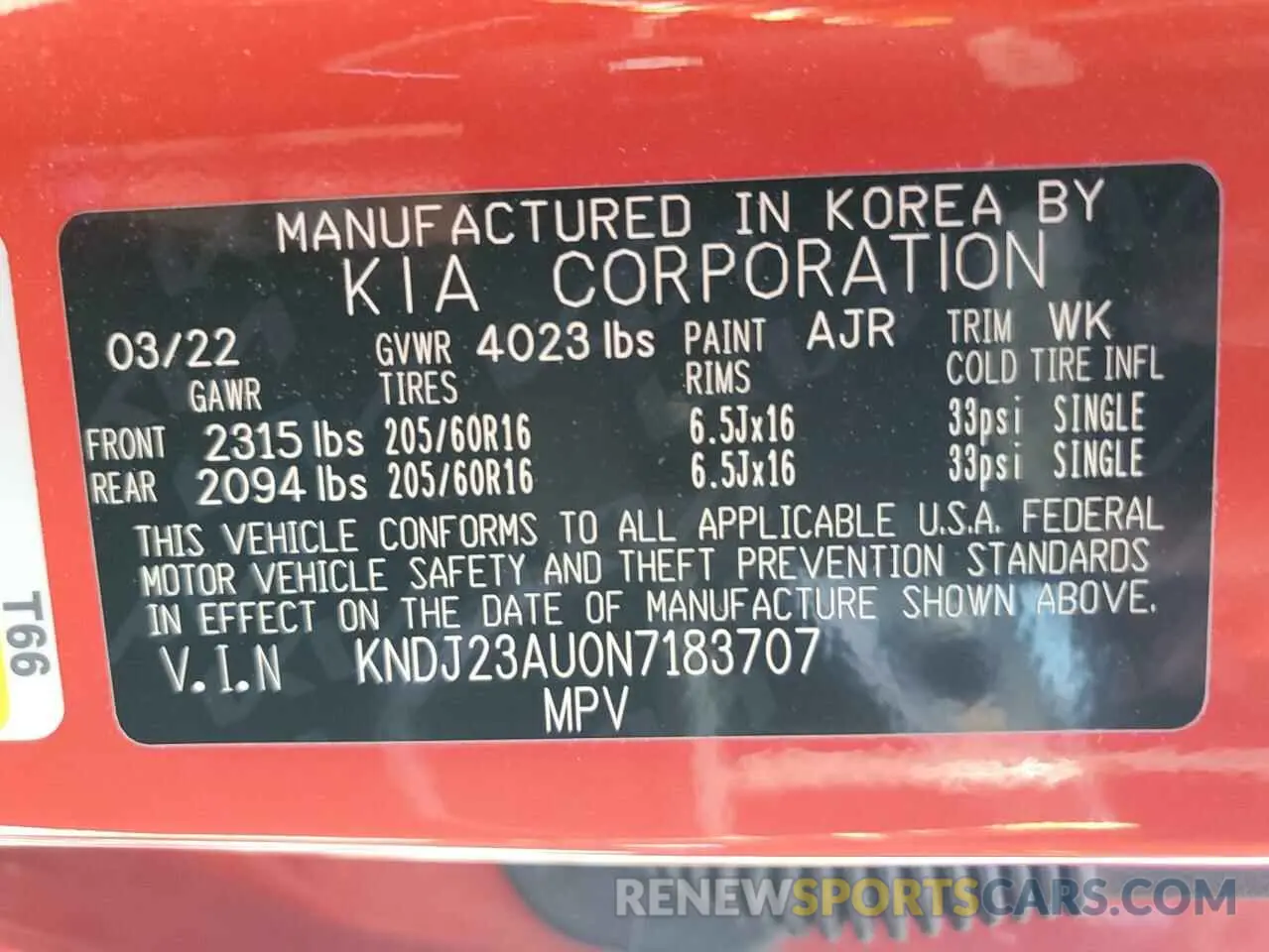 12 fotografías del automóvil dañado KNDJ23AU0N7183707 KIA SOUL 2022