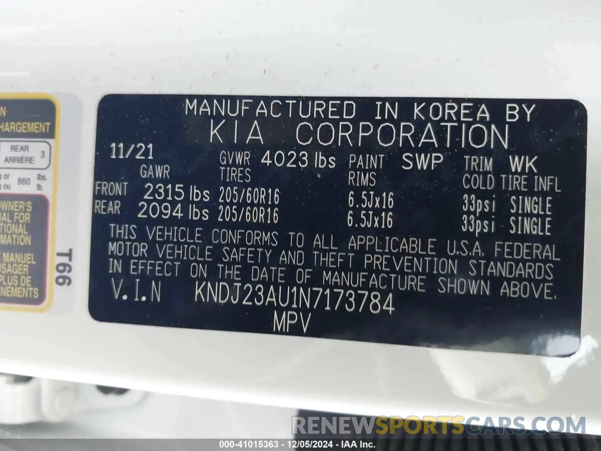 9 fotografías del automóvil dañado KNDJ23AU1N7173784 KIA SOUL 2022