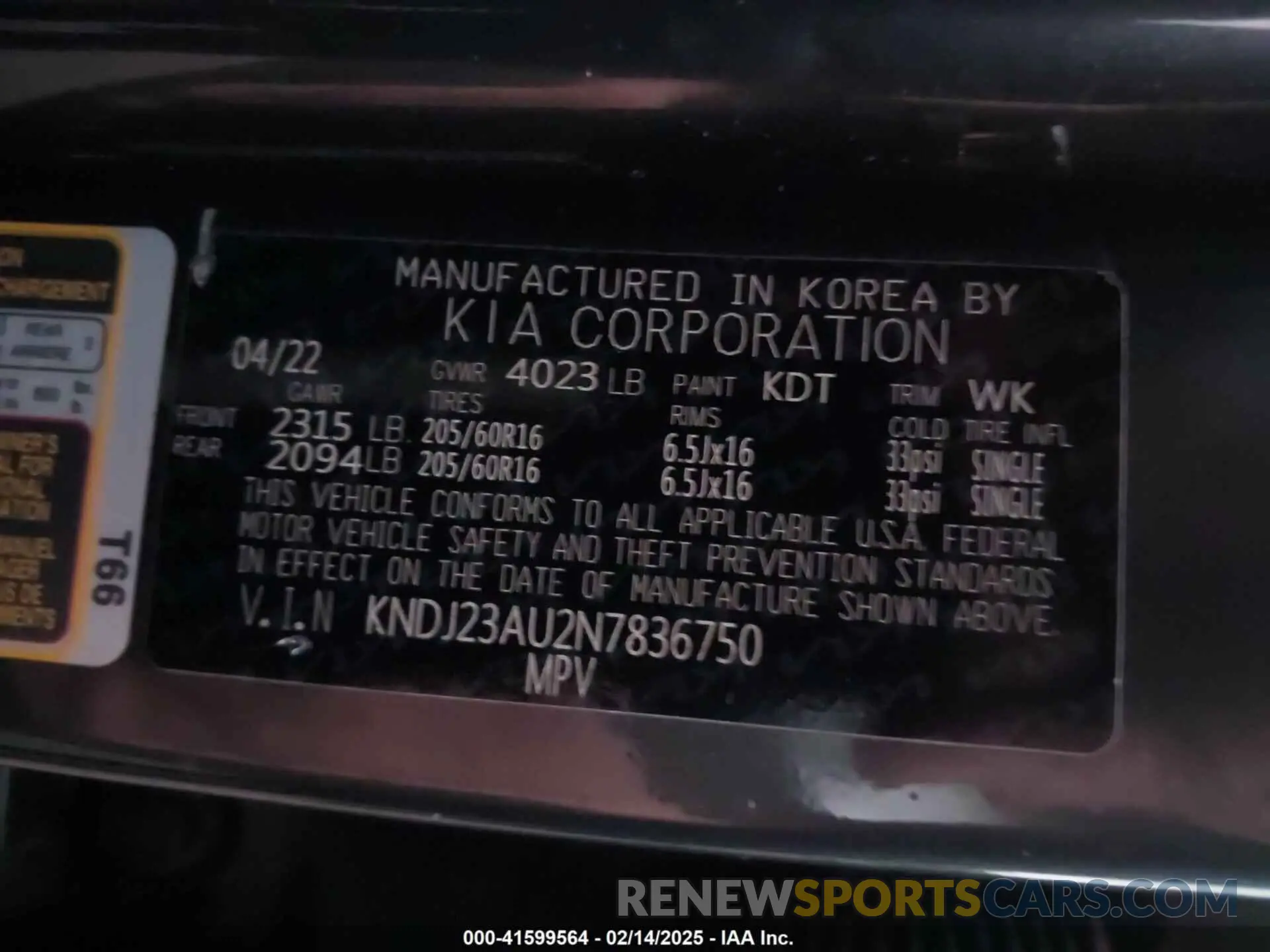 9 fotografías del automóvil dañado KNDJ23AU2N7836750 KIA SOUL 2022