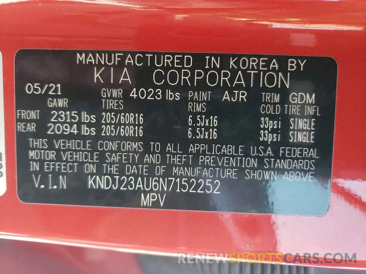 12 fotografías del automóvil dañado KNDJ23AU6N7152252 KIA SOUL 2022