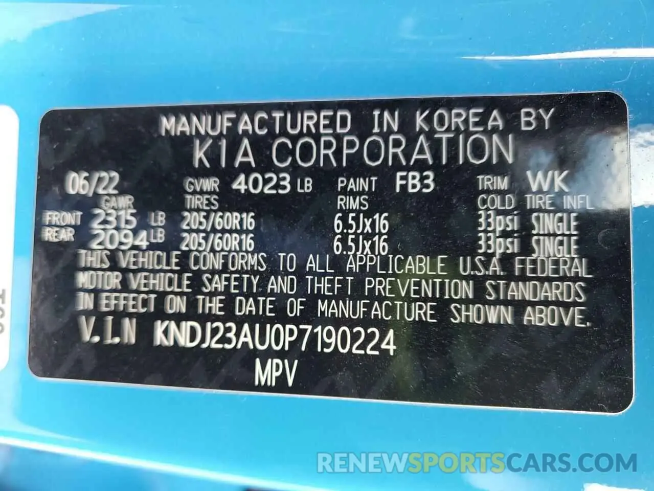 13 fotografías del automóvil dañado KNDJ23AU0P7190224 KIA SOUL 2023