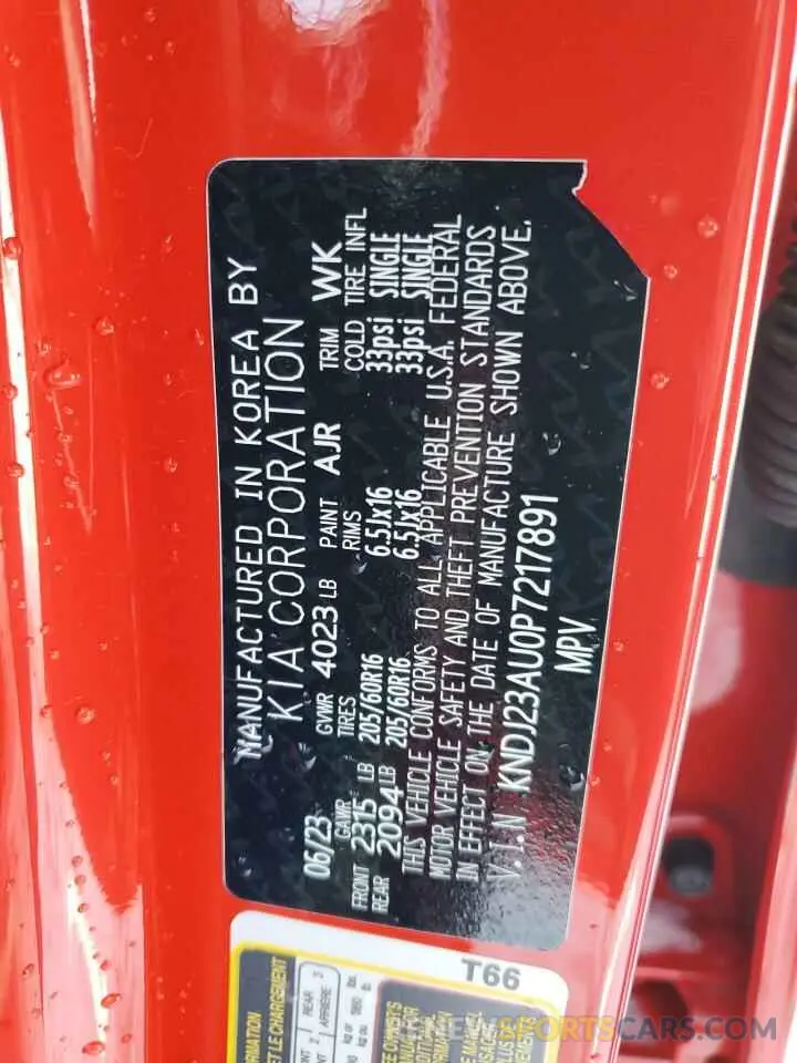12 fotografías del automóvil dañado KNDJ23AU0P7217891 KIA SOUL 2023