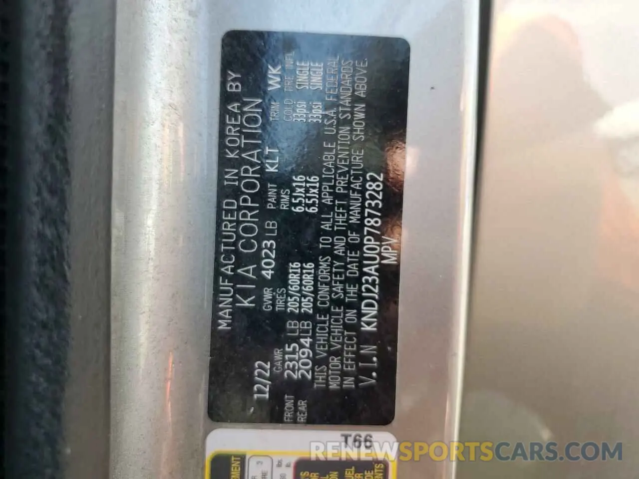 12 fotografías del automóvil dañado KNDJ23AU0P7873282 KIA SOUL 2023