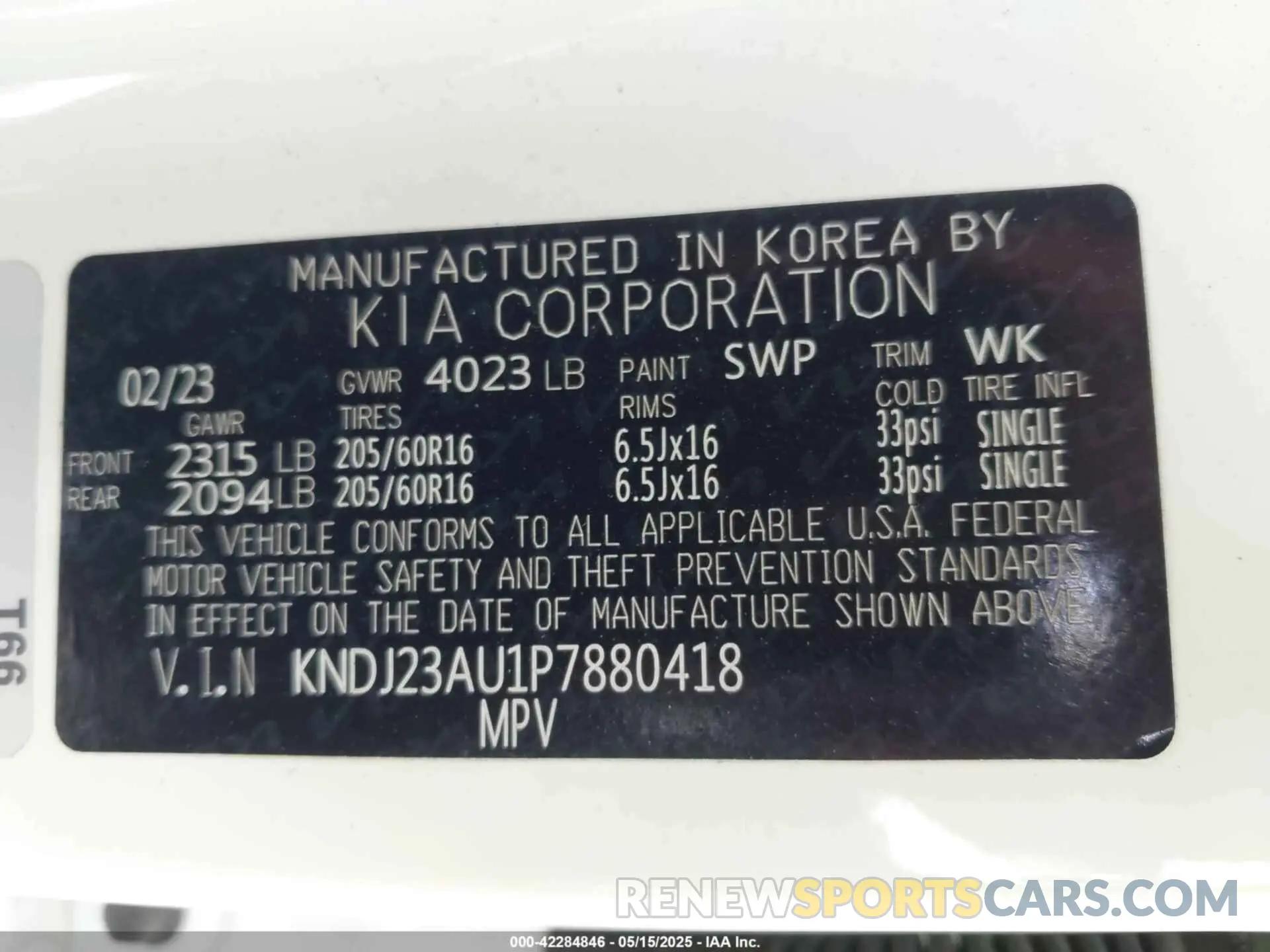 4 fotografías del automóvil dañado KNDJ23AU1P7880418 KIA SOUL 2023