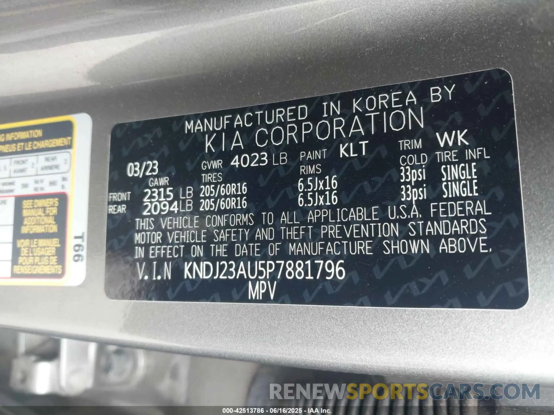 9 fotografías del automóvil dañado KNDJ23AU5P7881796 KIA SOUL 2023