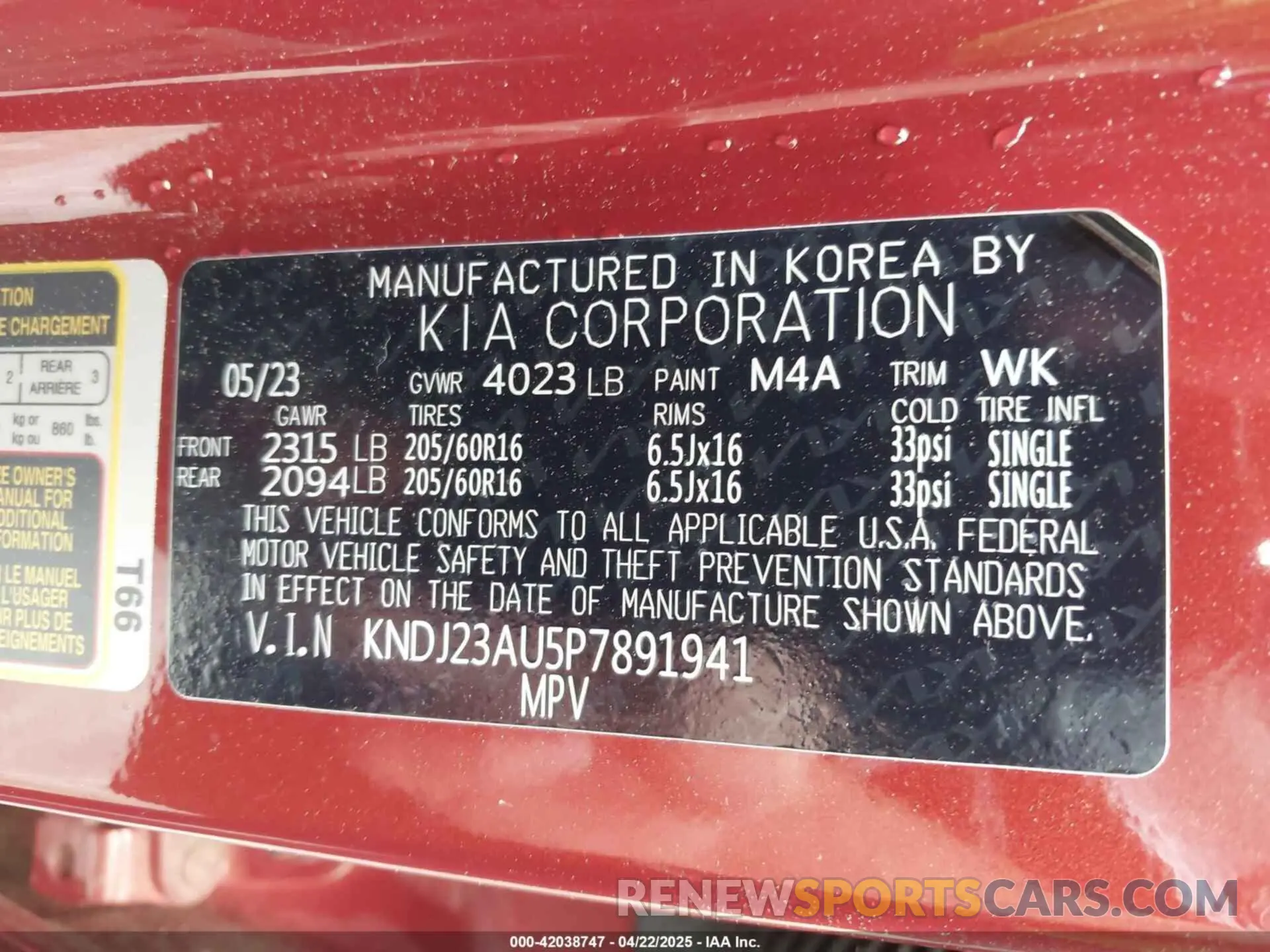 9 fotografías del automóvil dañado KNDJ23AU5P7891941 KIA SOUL 2023