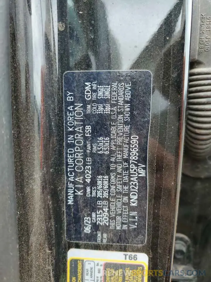14 fotografías del automóvil dañado KNDJ23AU5P7896590 KIA SOUL 2023