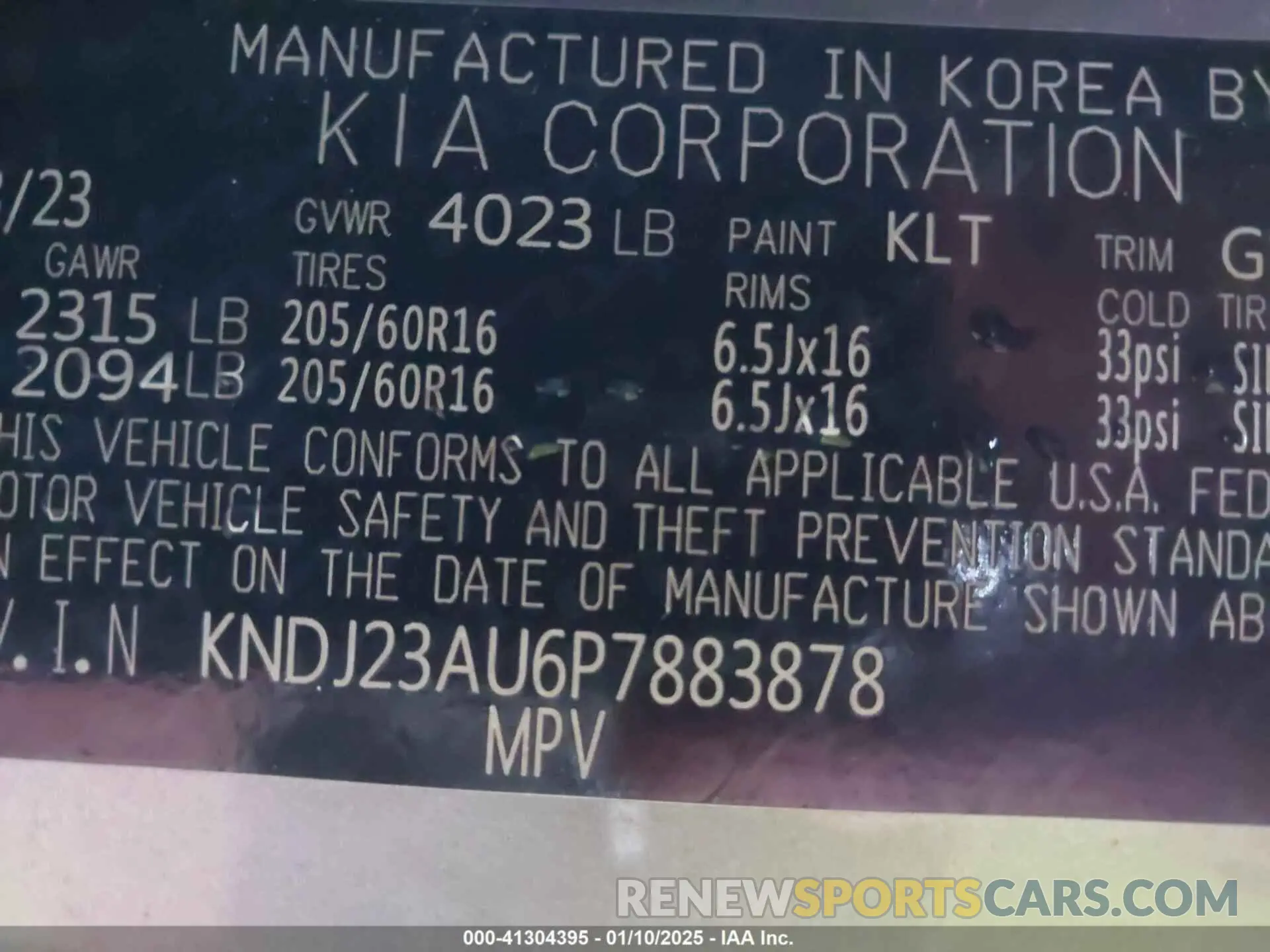 9 fotografías del automóvil dañado KNDJ23AU6P7883878 KIA SOUL 2023