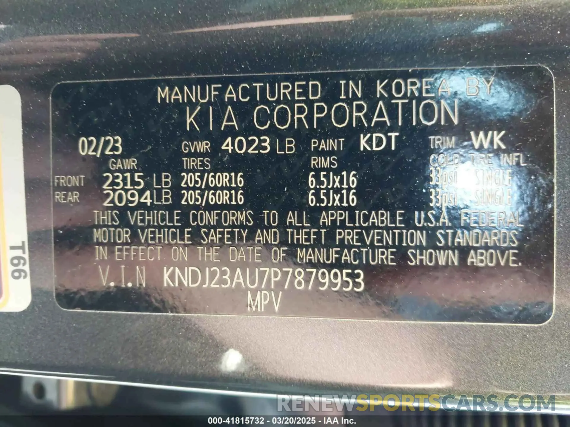 9 fotografías del automóvil dañado KNDJ23AU7P7879953 KIA SOUL 2023