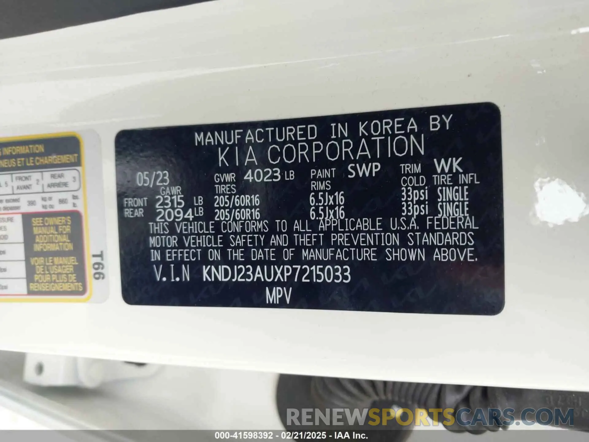 9 fotografías del automóvil dañado KNDJ23AUXP7215033 KIA SOUL 2023