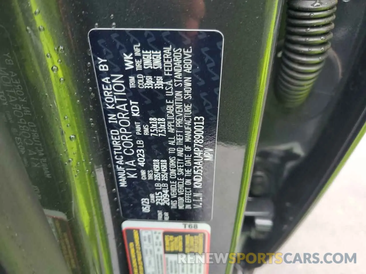 12 fotografías del automóvil dañado KNDJ53AU4P7890013 KIA SOUL 2023