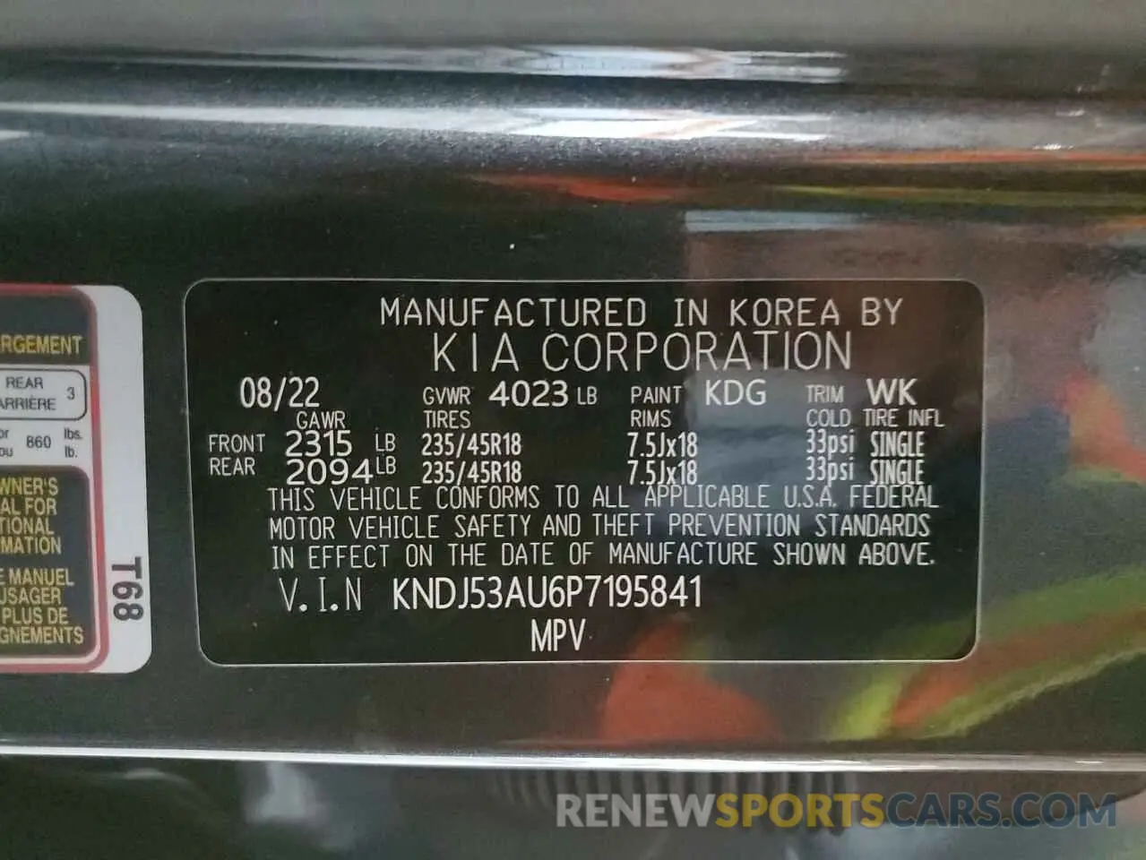 12 fotografías del automóvil dañado KNDJ53AU6P7195841 KIA SOUL 2023