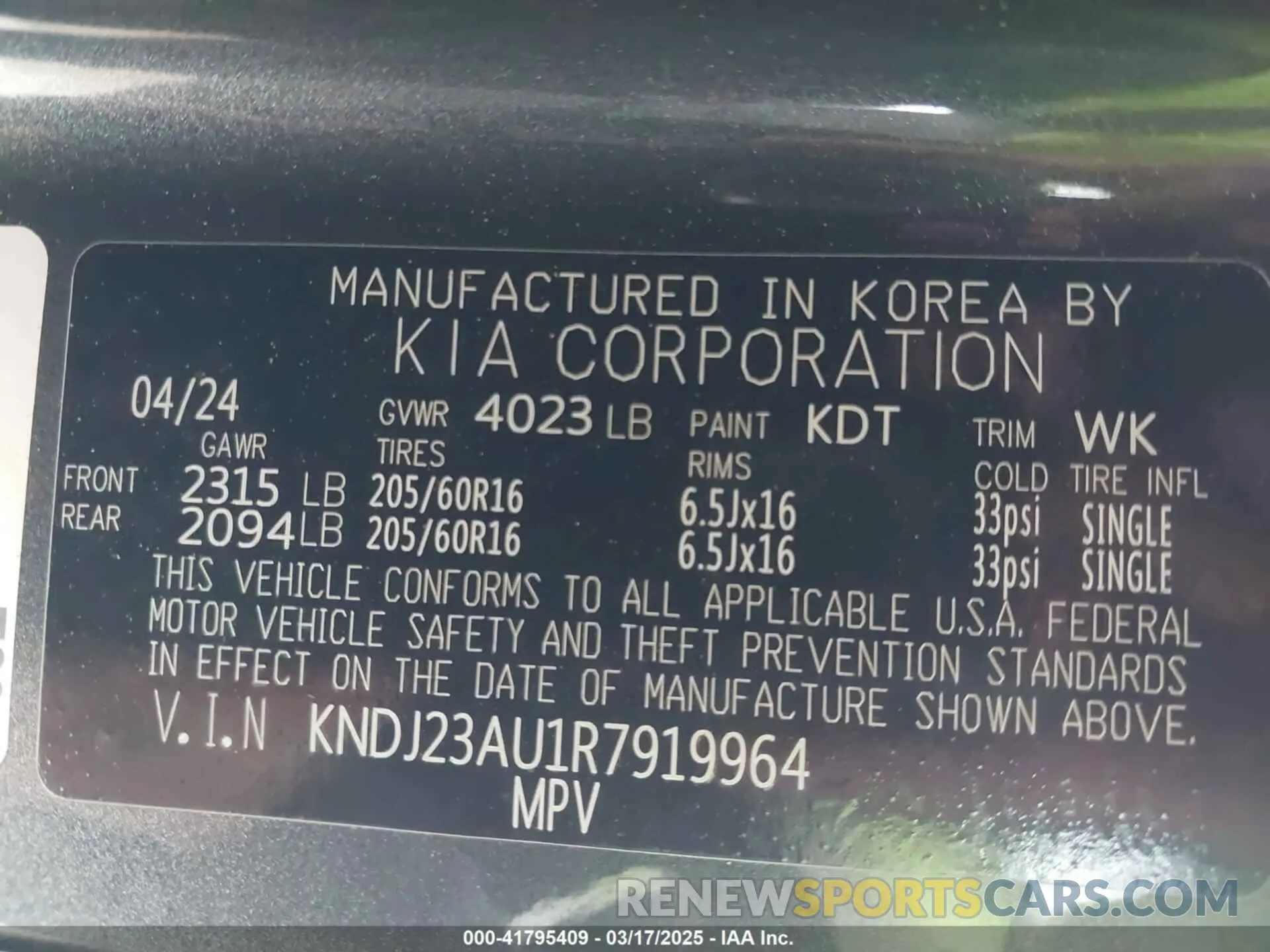 9 fotografías del automóvil dañado KNDJ23AU1R7919964 KIA SOUL 2024