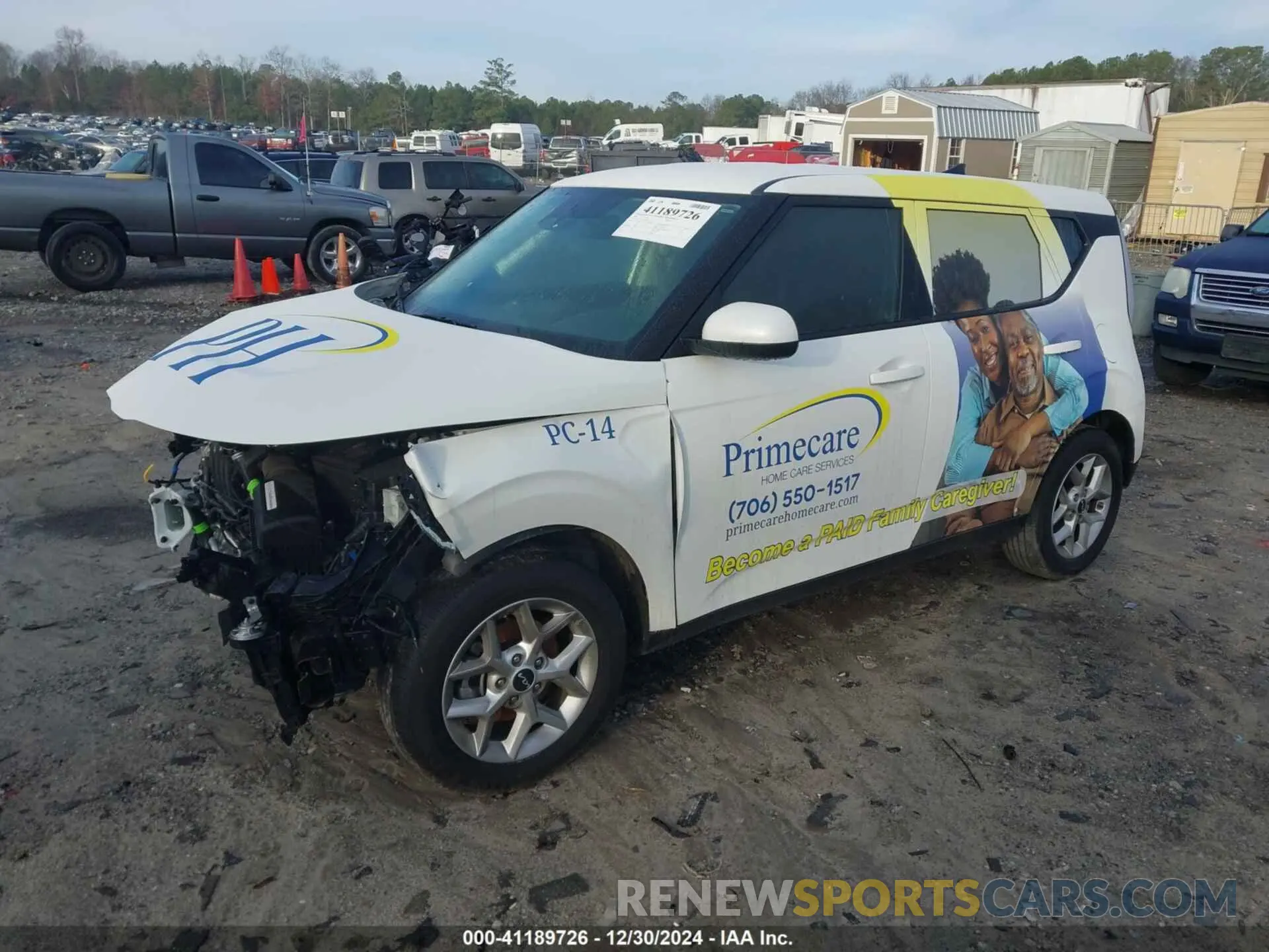 2 fotografías del automóvil dañado KNDJ23AU3R7901045 KIA SOUL 2024