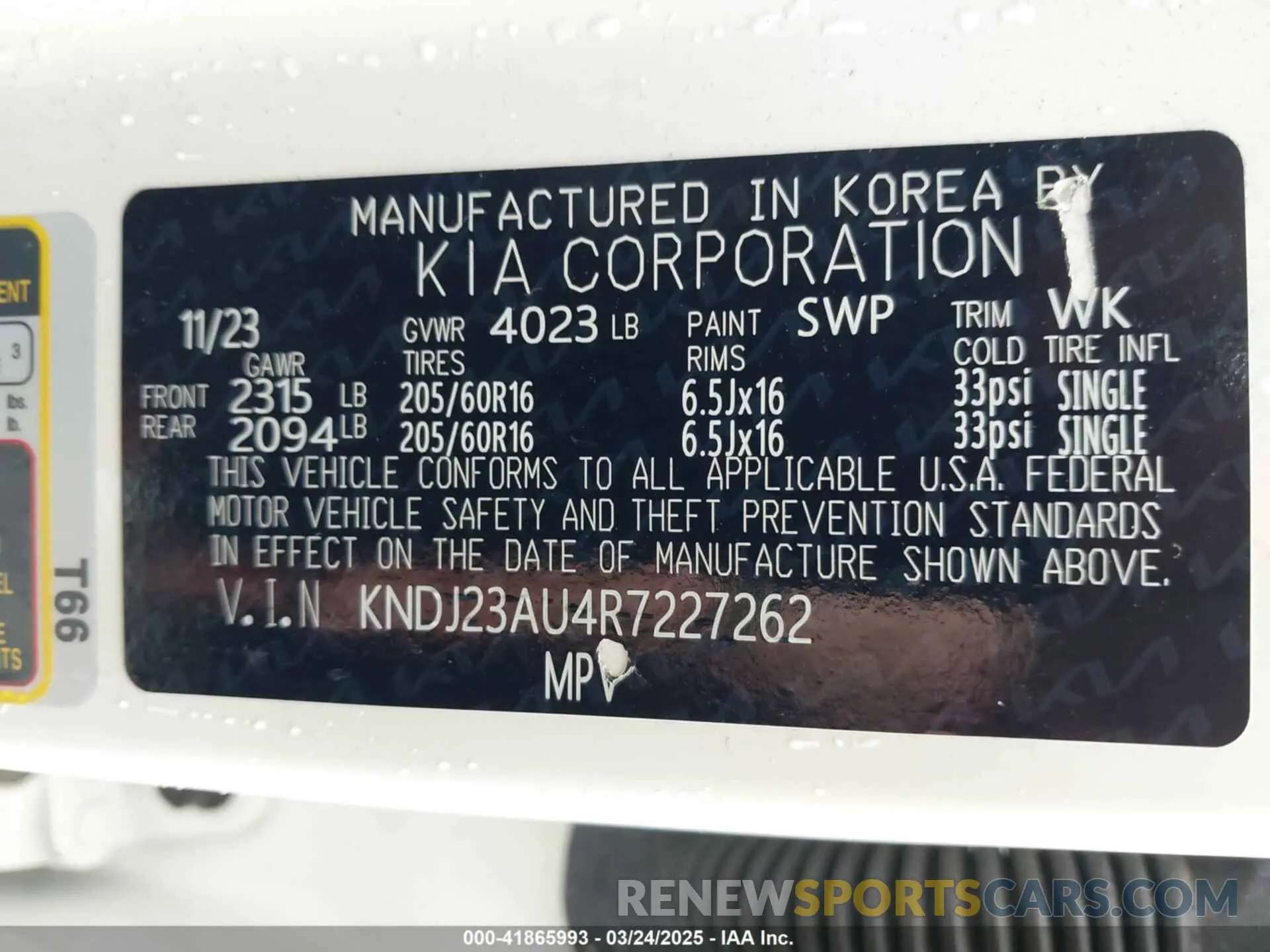 9 fotografías del automóvil dañado KNDJ23AU4R7227262 KIA SOUL 2024