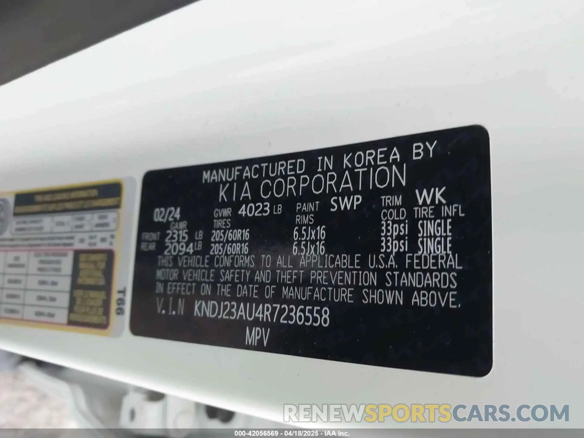9 fotografías del automóvil dañado KNDJ23AU4R7236558 KIA SOUL 2024