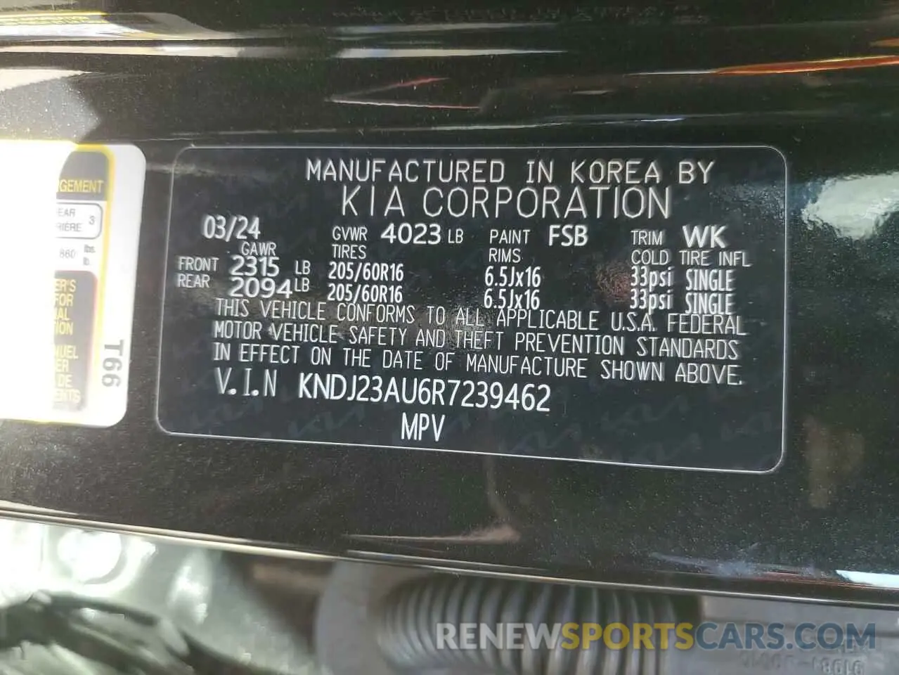 14 fotografías del automóvil dañado KNDJ23AU6R7239462 KIA SOUL 2024