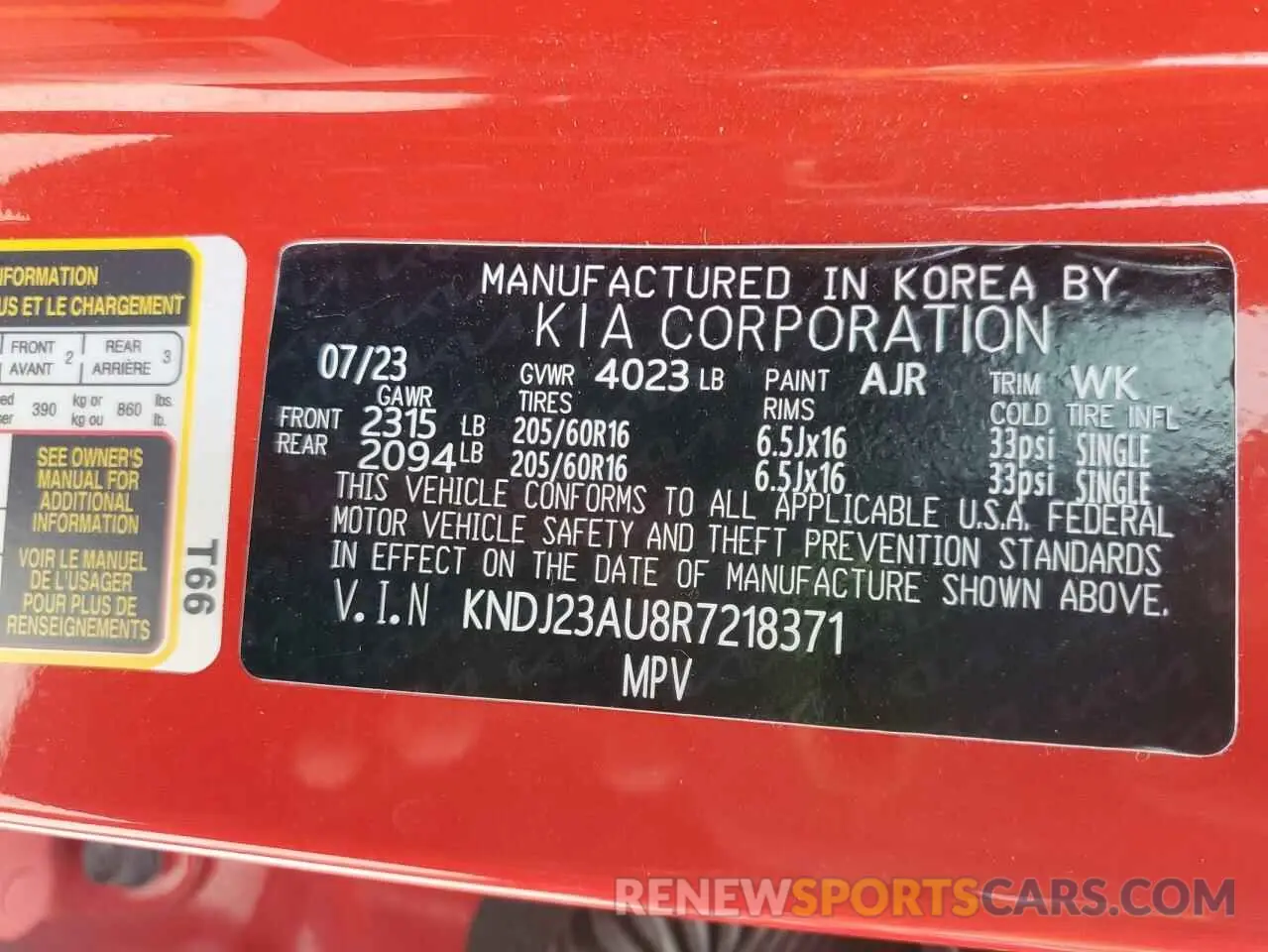 13 fotografías del automóvil dañado KNDJ23AU8R7218371 KIA SOUL 2024