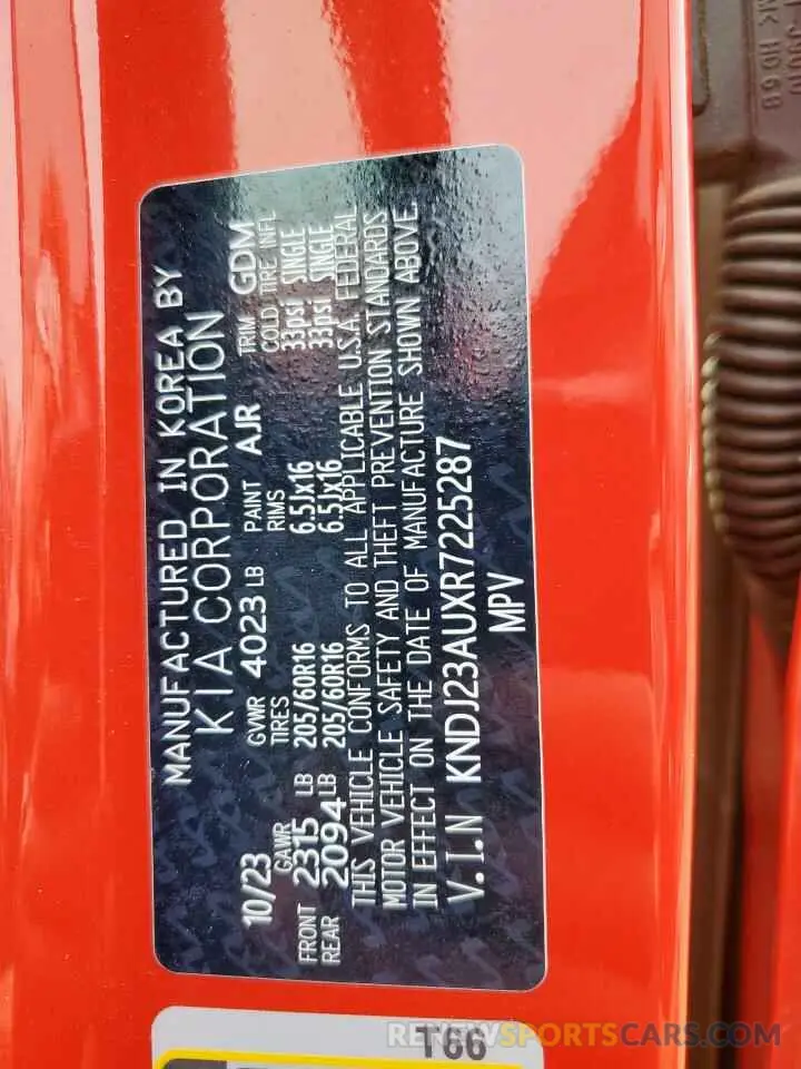 12 fotografías del automóvil dañado KNDJ23AUXR7225287 KIA SOUL 2024
