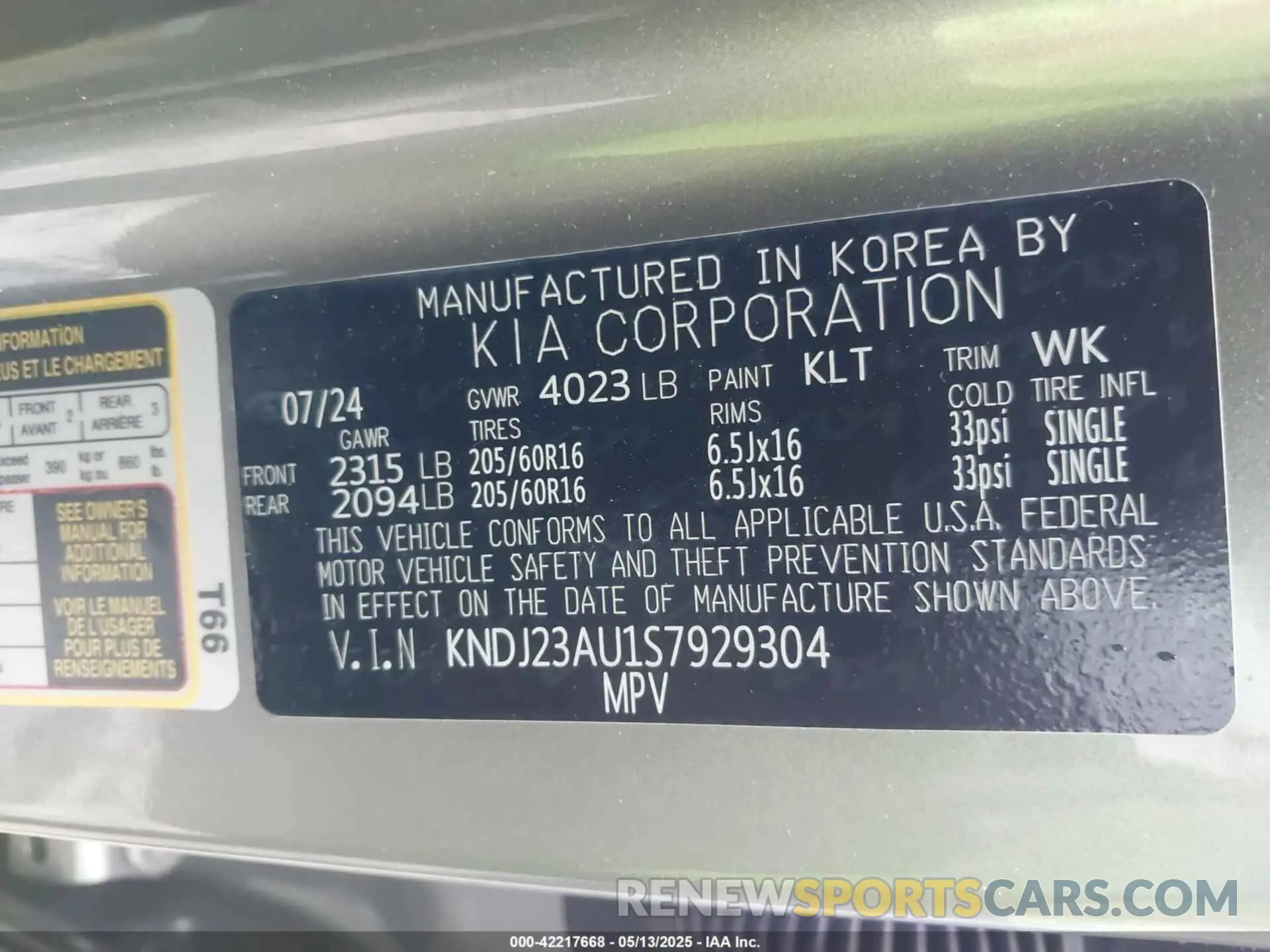 9 fotografías del automóvil dañado KNDJ23AU1S7929304 KIA SOUL 2025