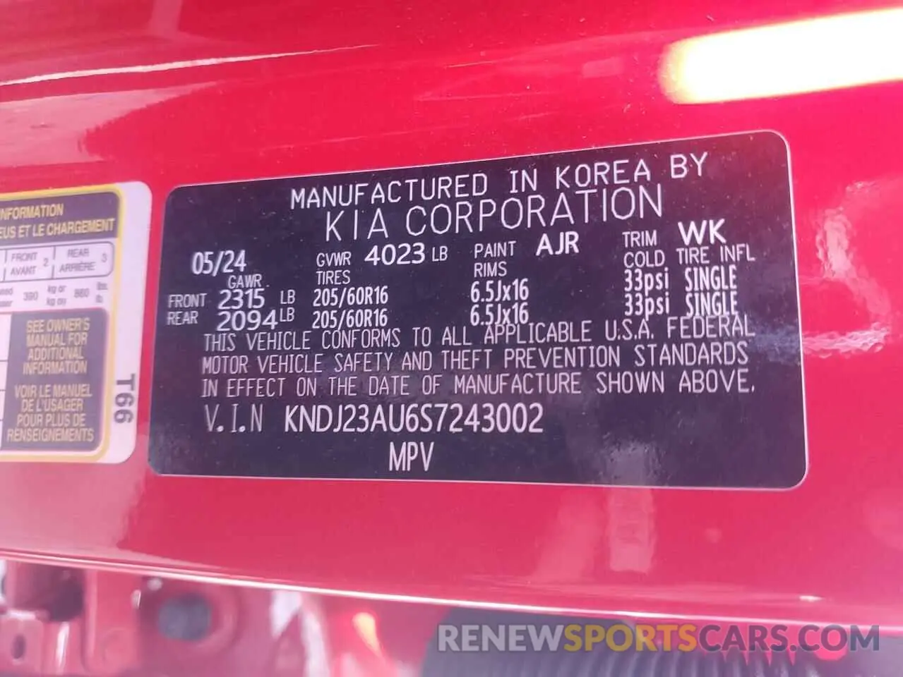 13 fotografías del automóvil dañado KNDJ23AU6S7243002 KIA SOUL 2025