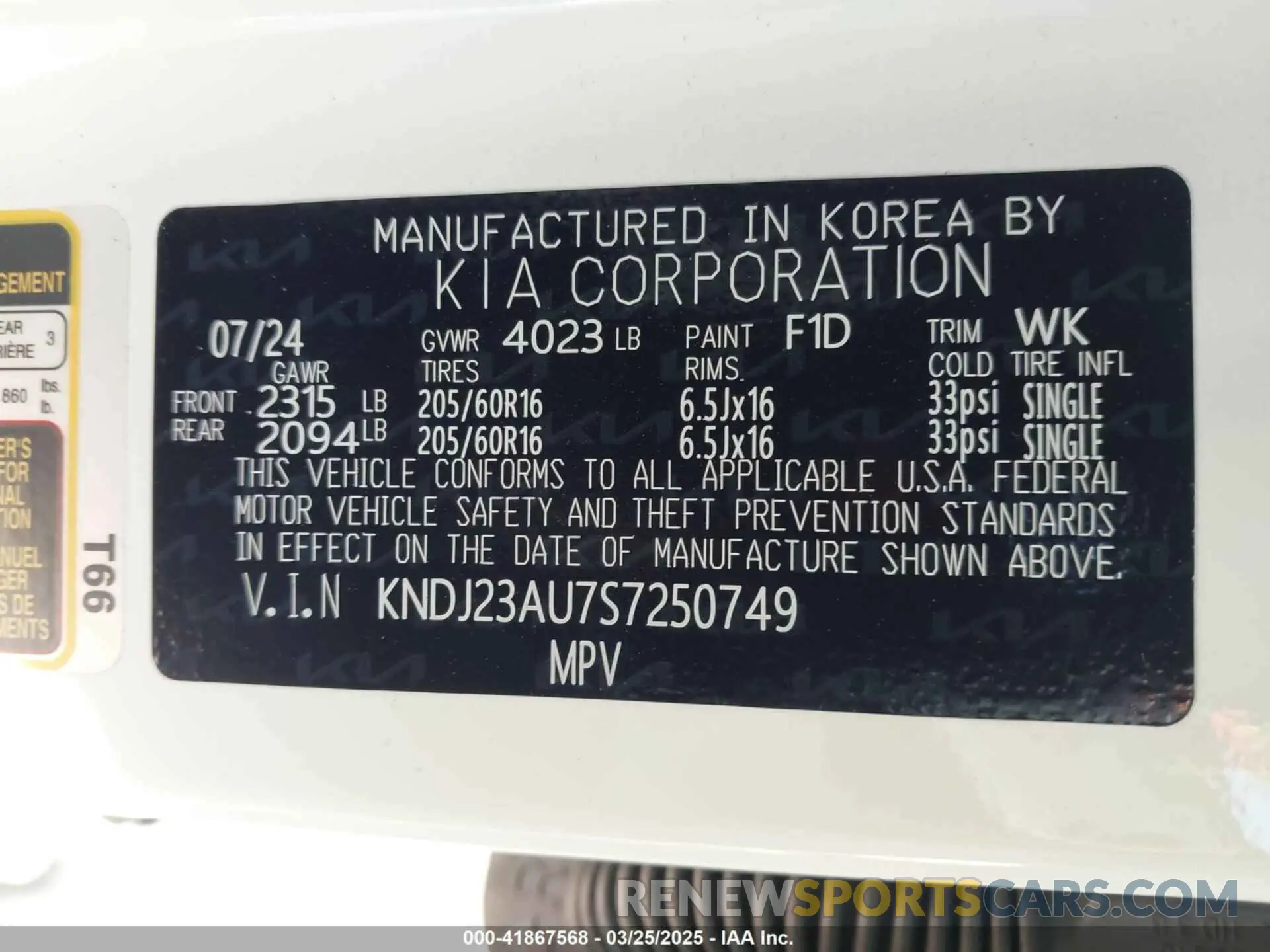 9 fotografías del automóvil dañado KNDJ23AU7S7250749 KIA SOUL 2025