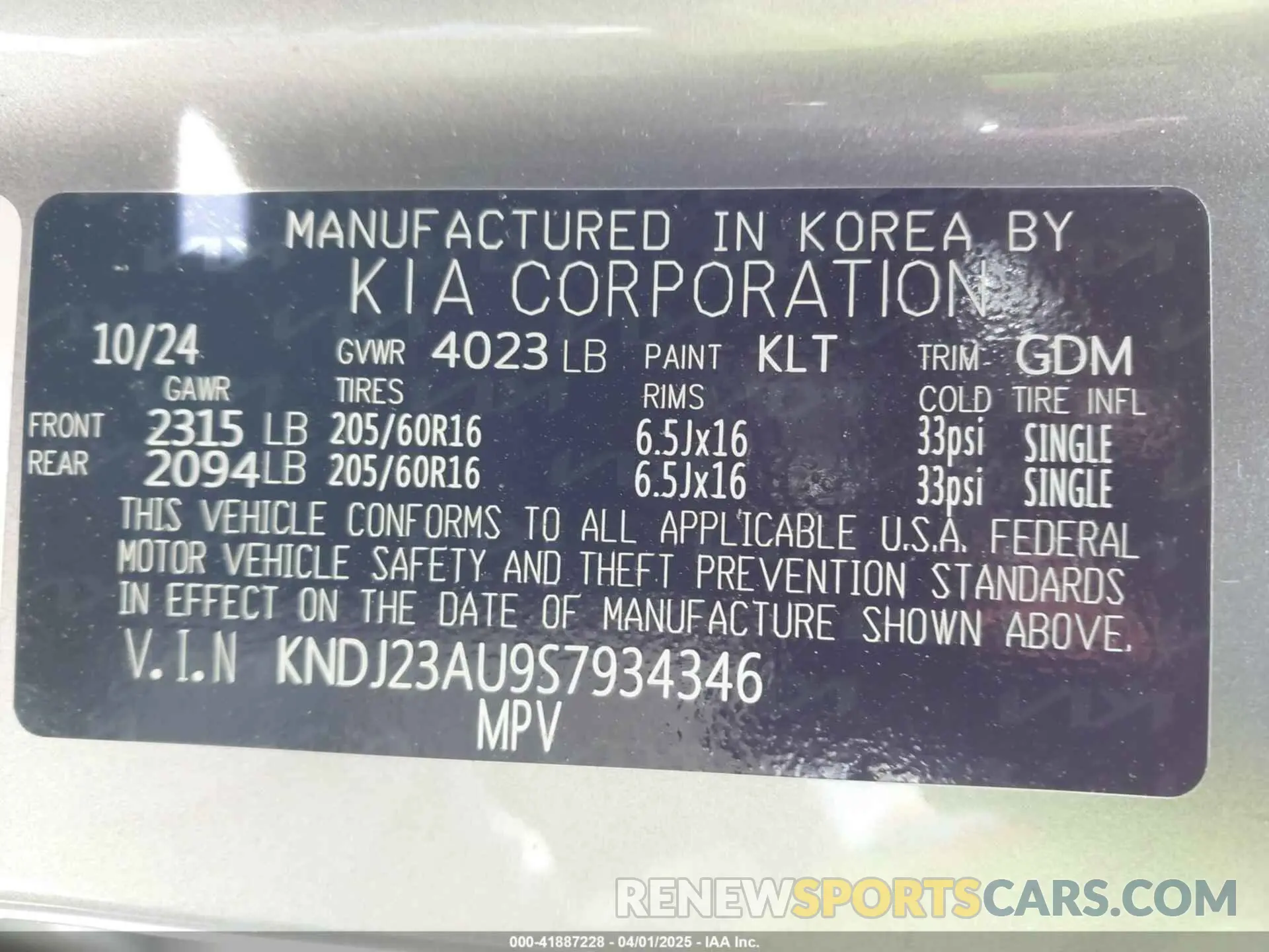 9 fotografías del automóvil dañado KNDJ23AU9S7934346 KIA SOUL 2025
