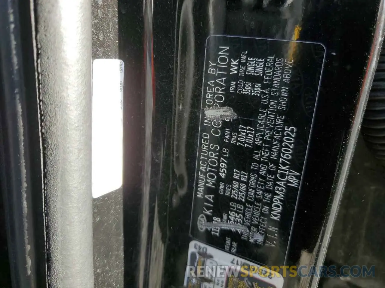 13 fotografías del automóvil dañado KNDPM3AC1K7602025 KIA SPORTAGE 2019