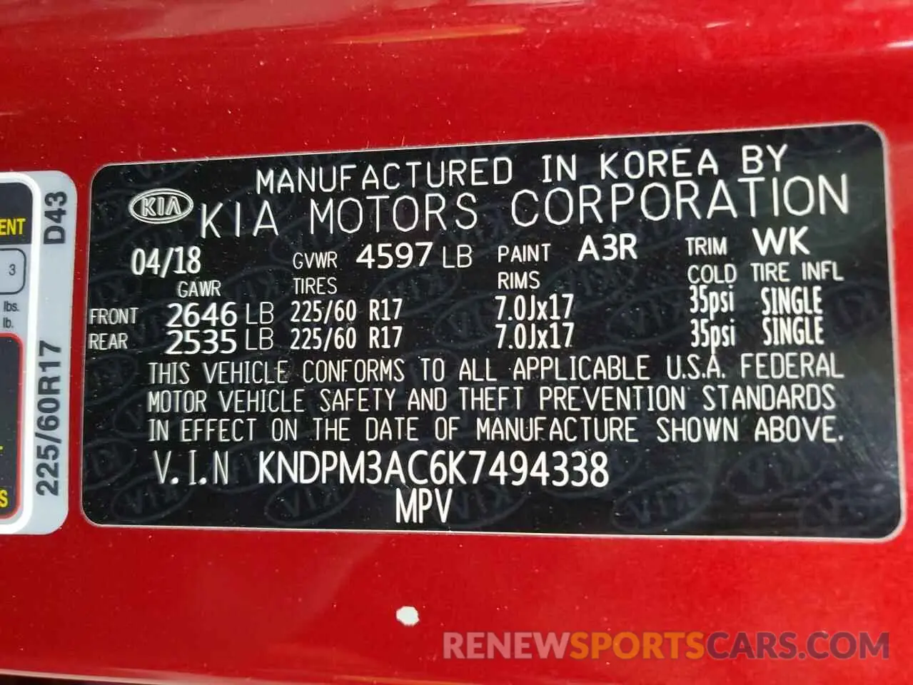 14 fotografías del automóvil dañado KNDPM3AC6K7494338 KIA SPORTAGE 2019