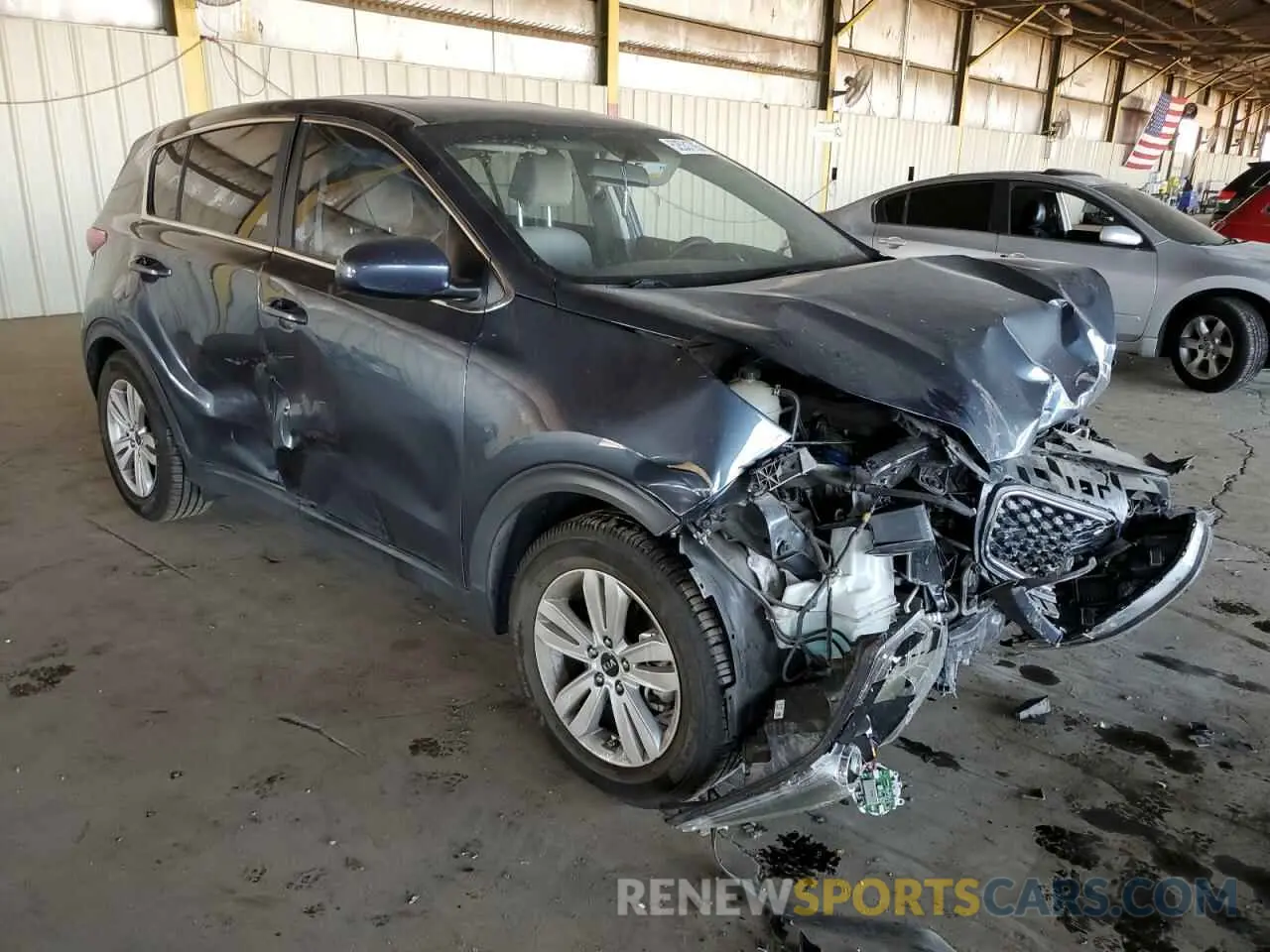4 fotografías del automóvil dañado KNDPM3AC9K7613841 KIA SPORTAGE 2019