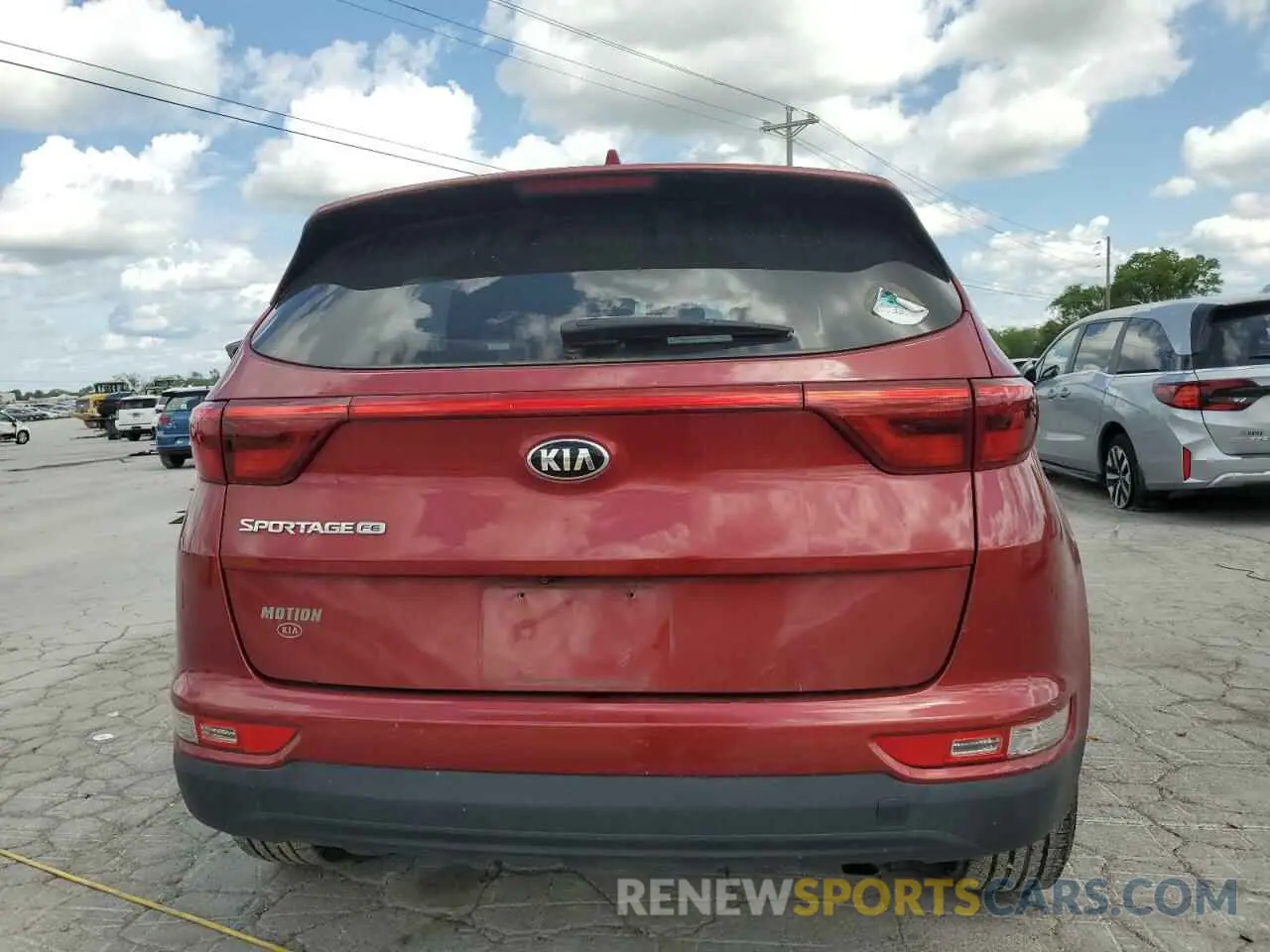 6 fotografías del automóvil dañado KNDPM3ACXK7563693 KIA SPORTAGE 2019